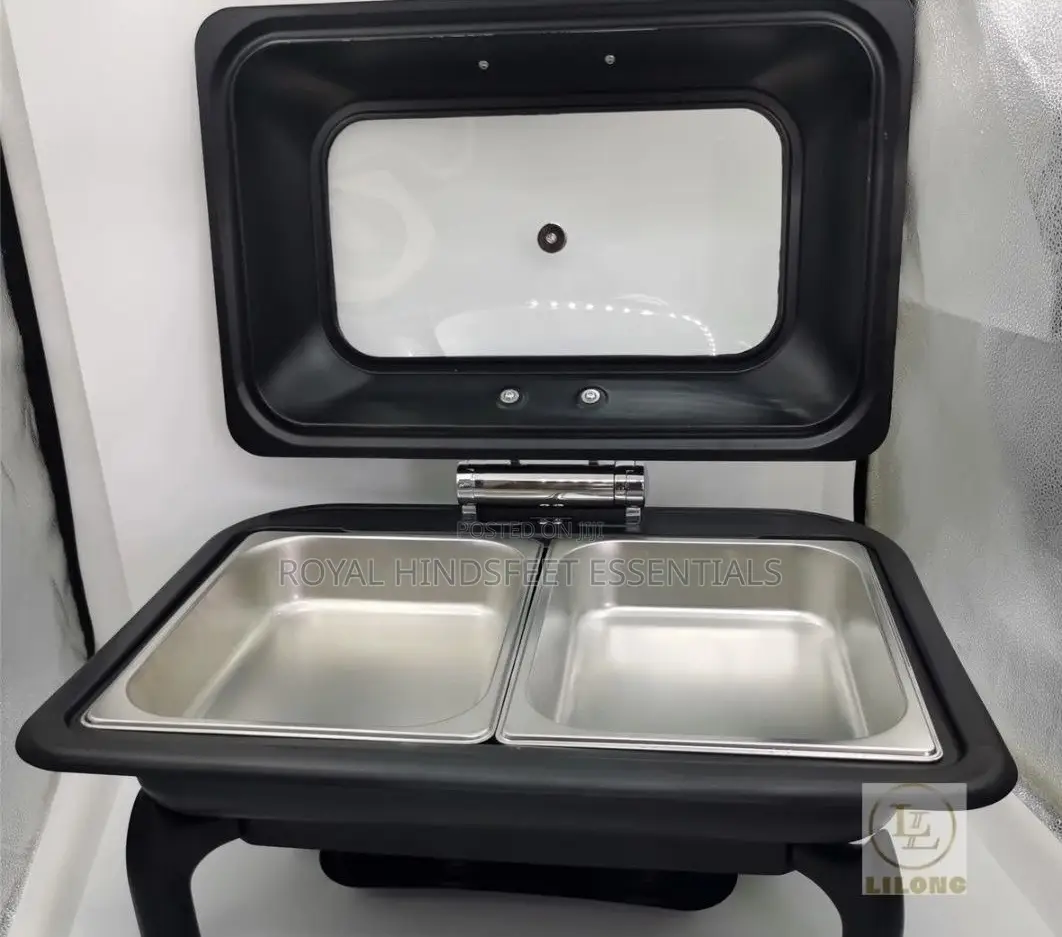 Top Notch Luxury Black Chaffing Dish Double Pan.