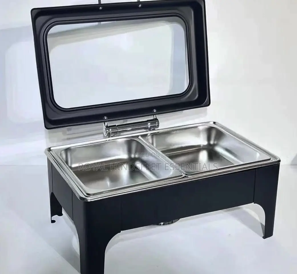 Quality Luxury Stainless Steel Black Chaffing Dish.