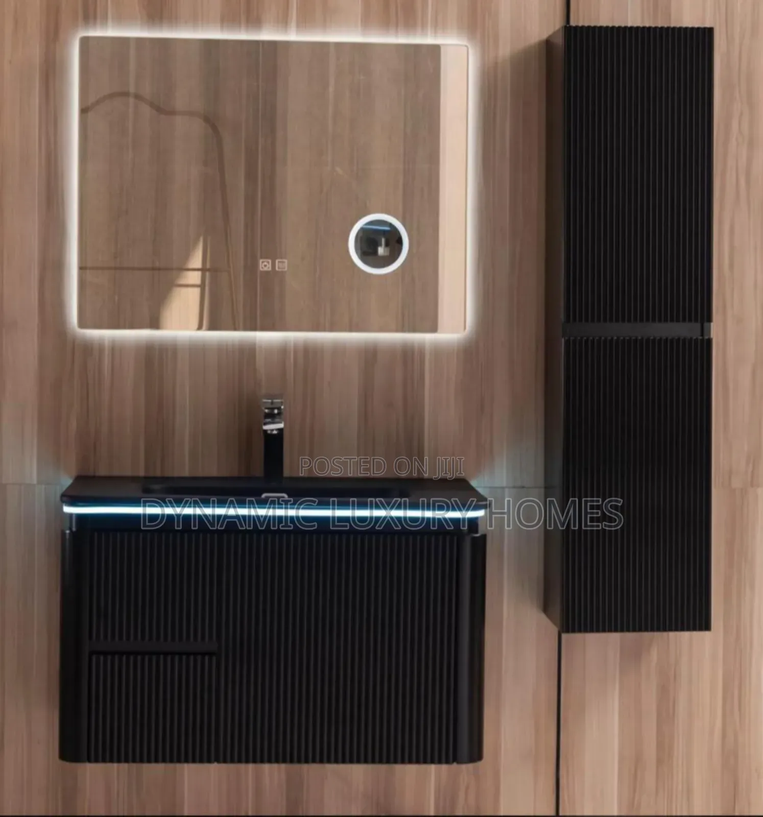 80cm Cabinet Wash Hand Basin With Led Mirror