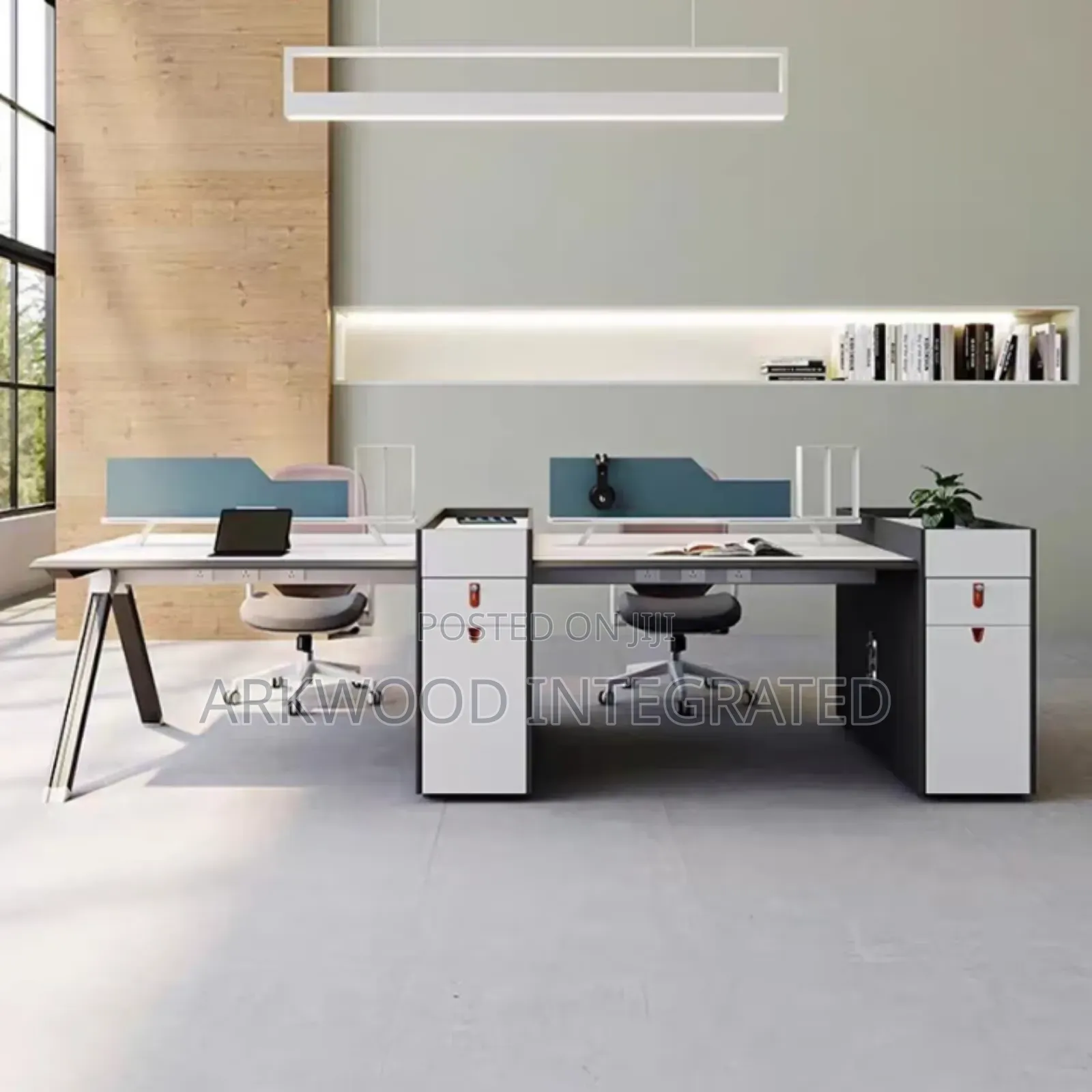 4 Seaters Contemporary Workstations Table
