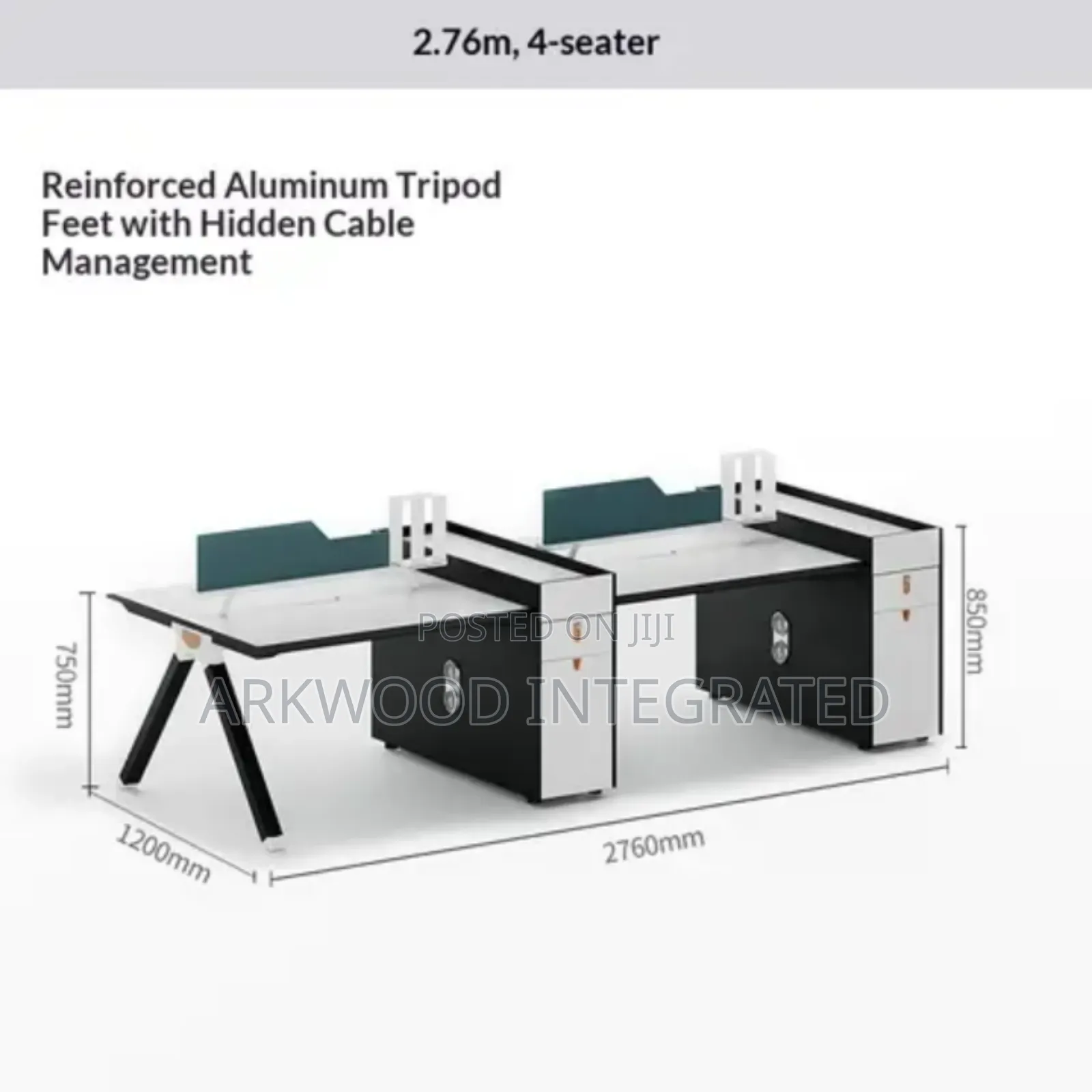 4 Seaters Contemporary Workstations Table