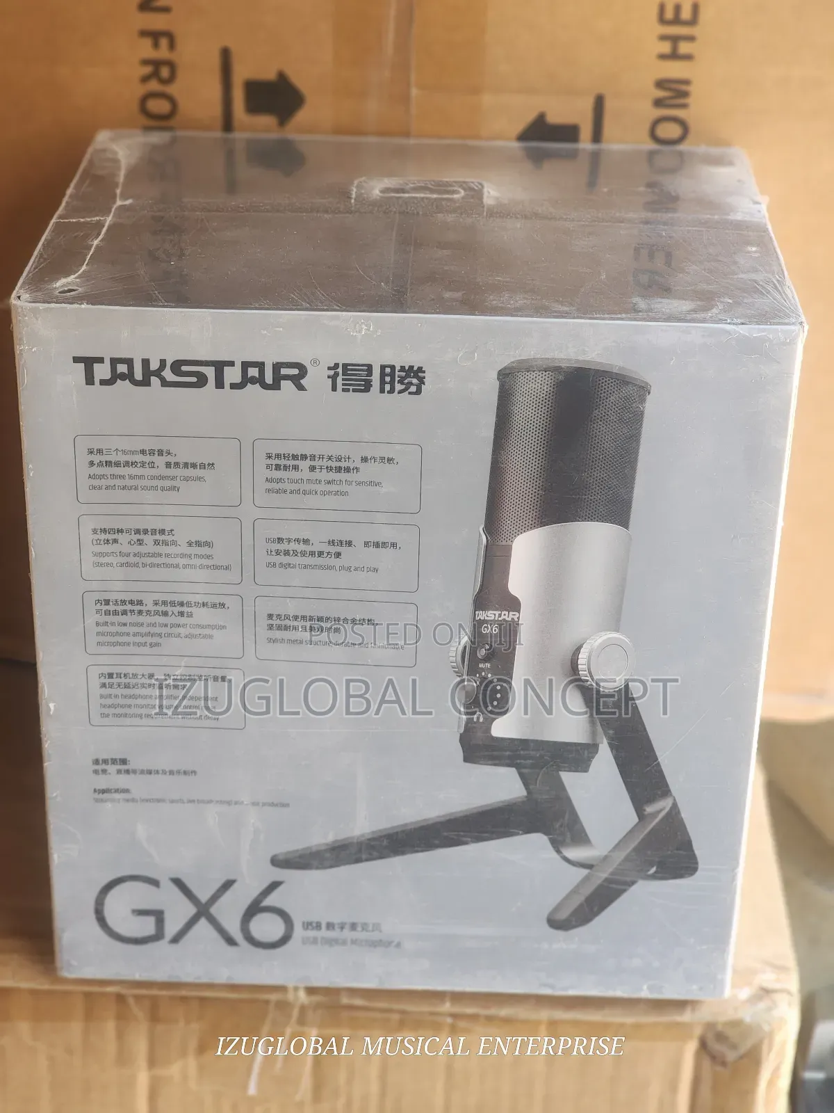 Takstar Gx-6 Micrófono Condesador Usb Con Base