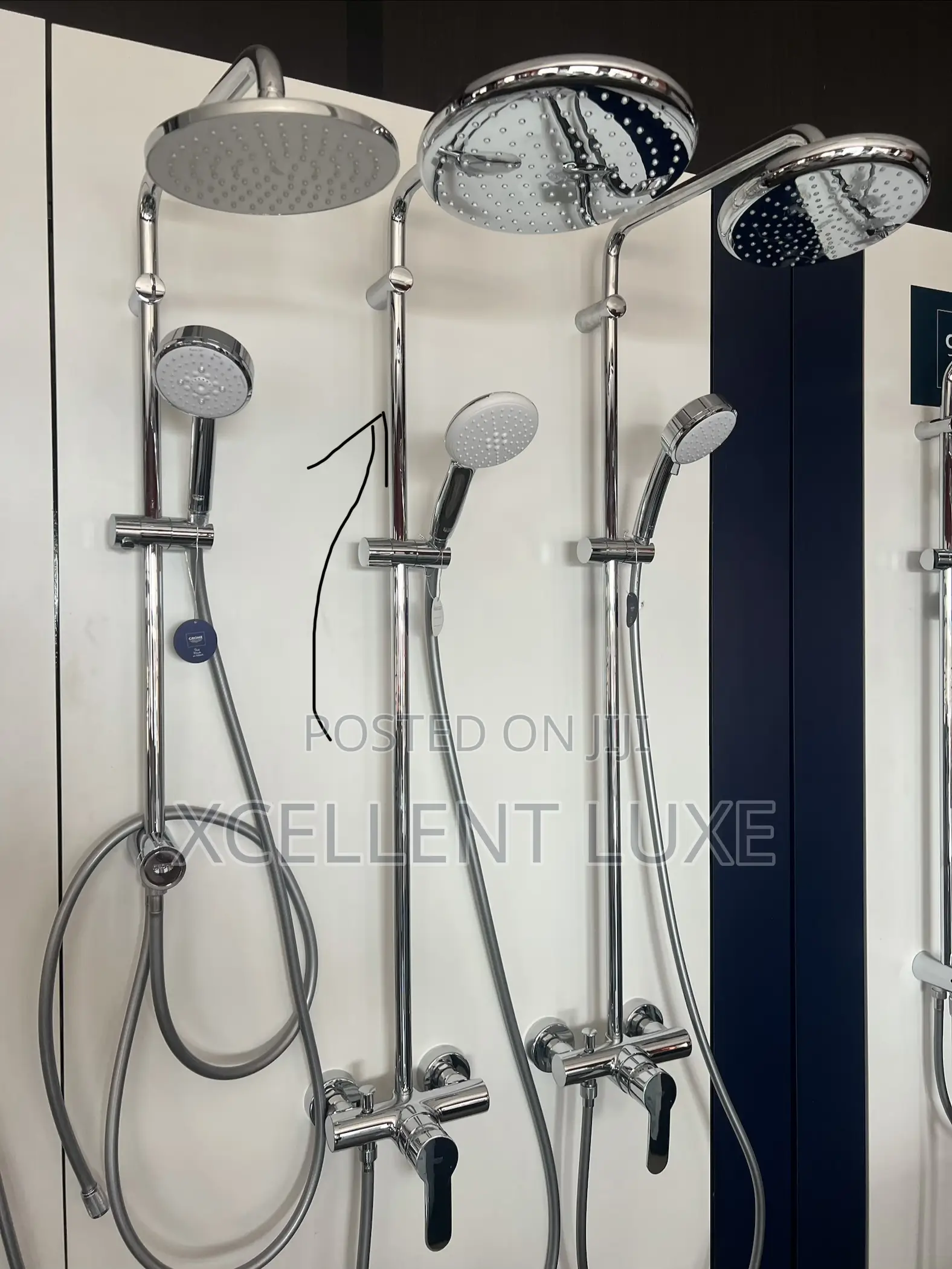Grohe Chrome Shower Mixer Set. Made in Germany