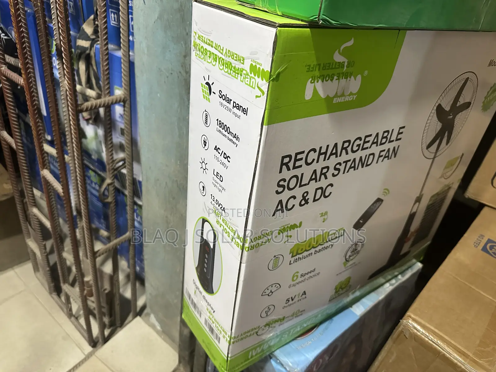 Brand New Iwin Solar Fan With 30w Solar Panel Inside