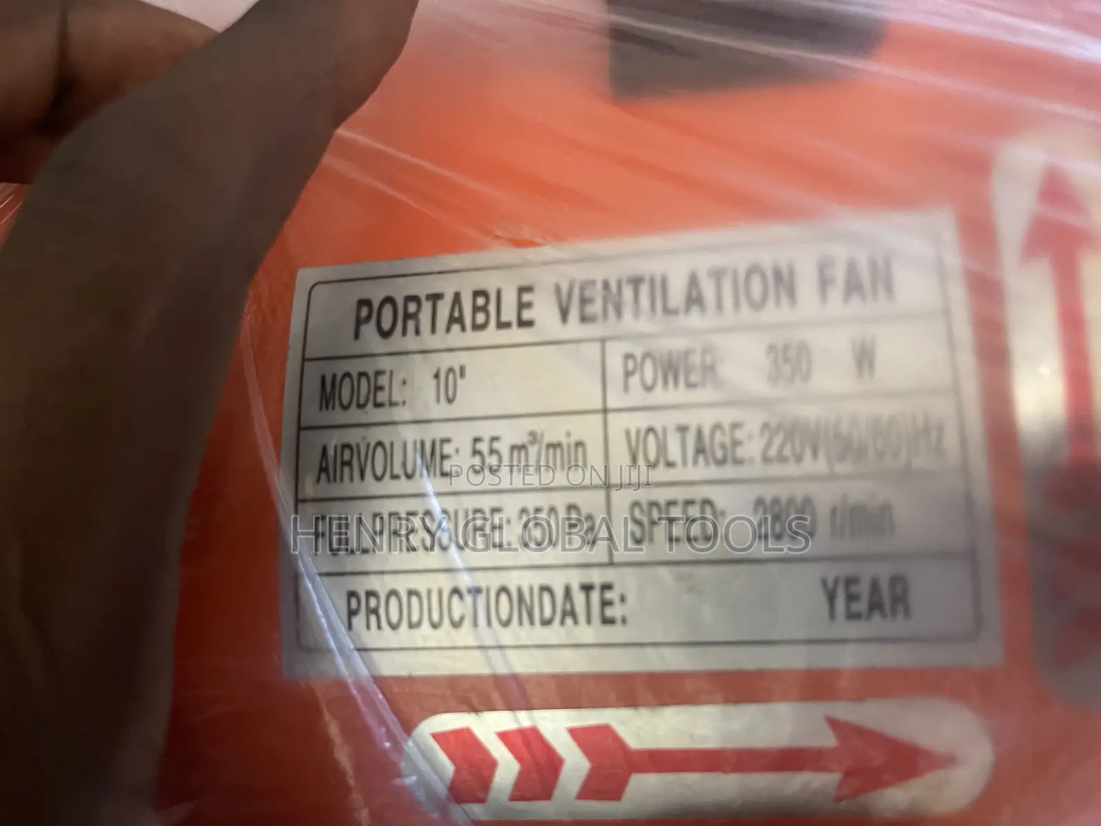 10” Portable Ventilation Fan Machine
