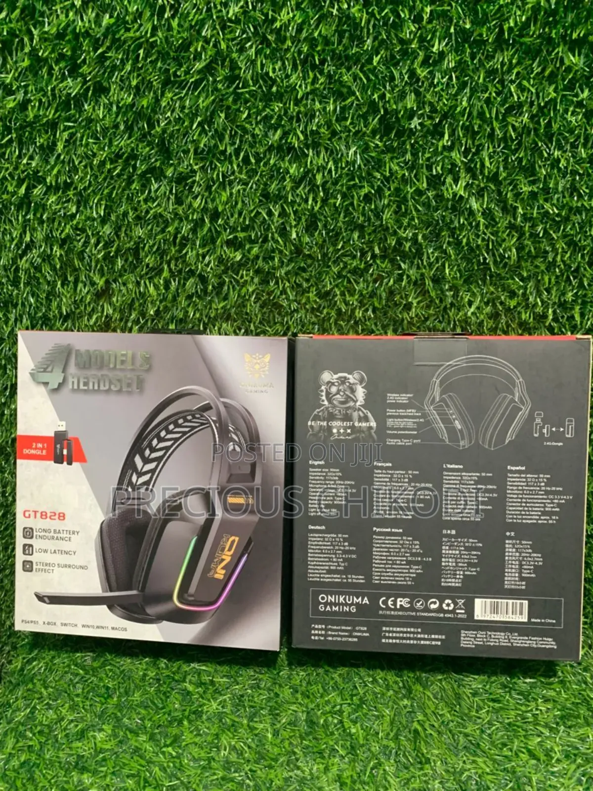 Onikuma Wireless Gaming Headset With 2 in 1 Dongle
