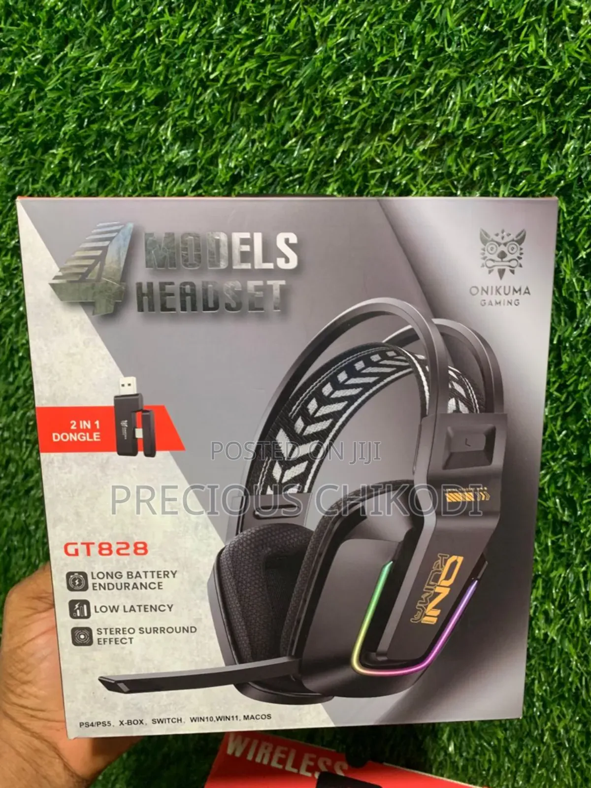 Onikuma Wireless Gaming Headset With 2 in 1 Dongle