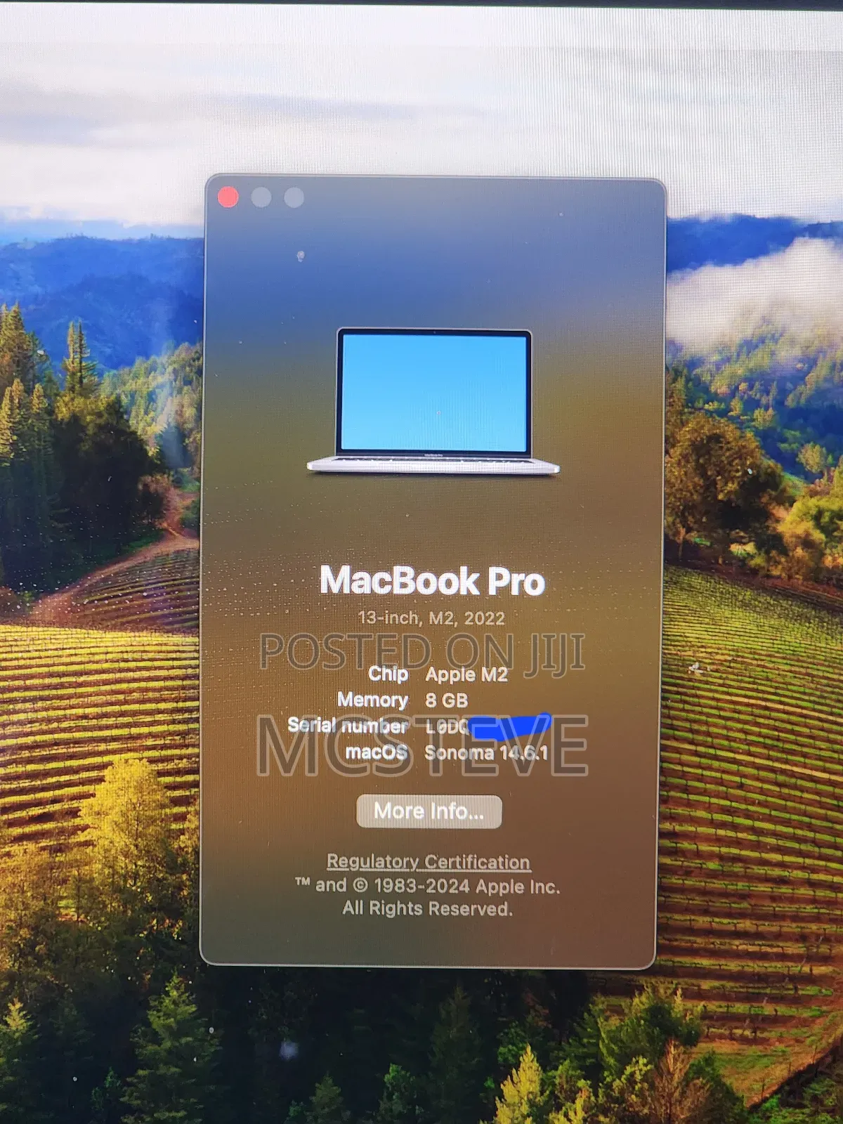 Laptop Apple MacBook Pro 2022 M2 8GB Apple M2 SSD 256GB