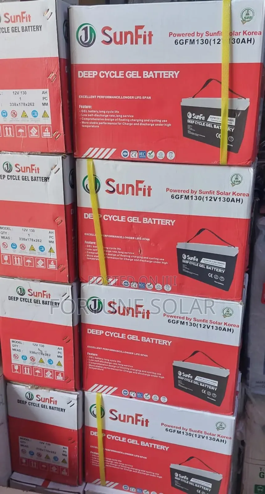 Sunfit Gell Battery 130ah 12v Dey Cell