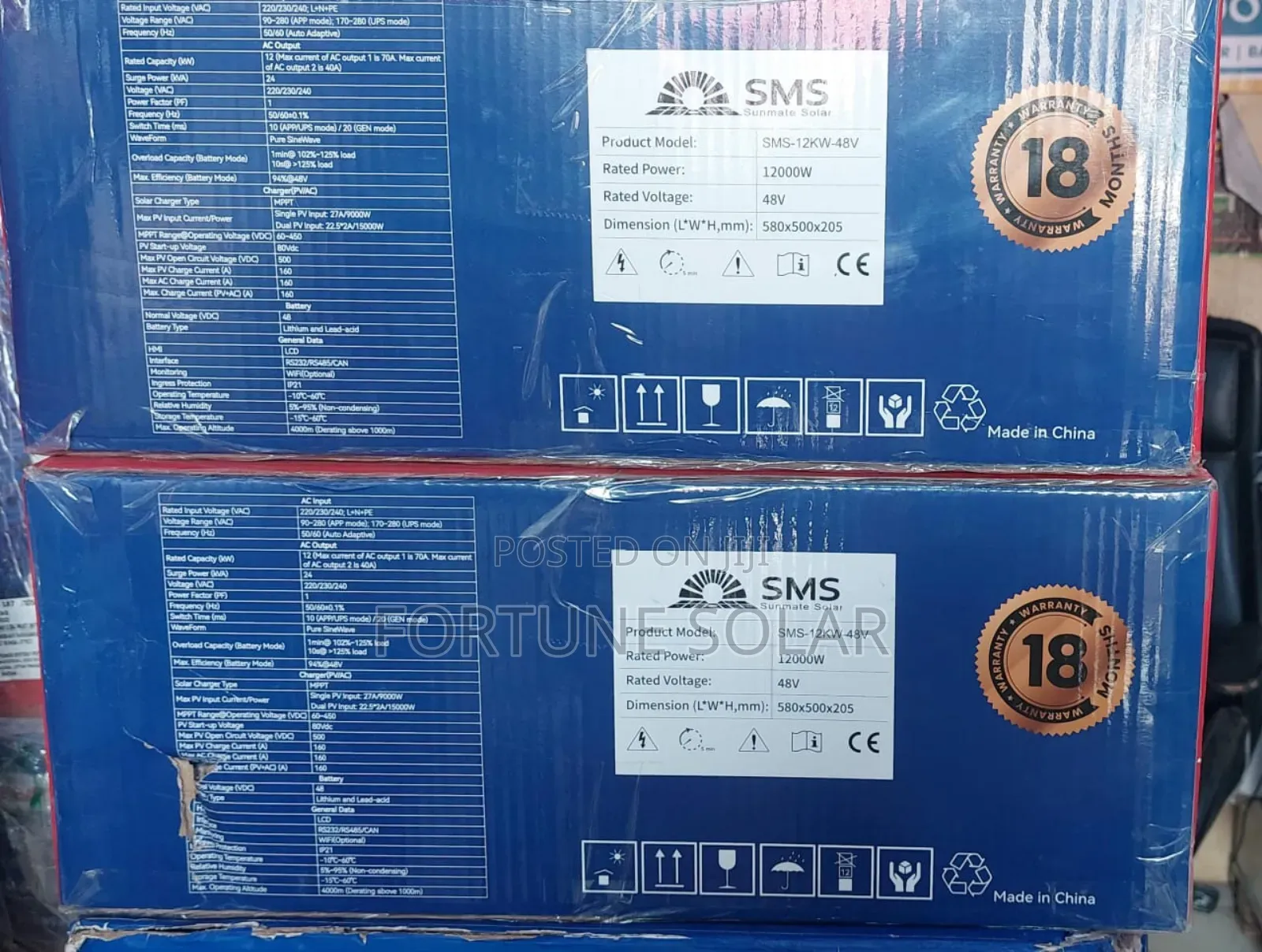 SMS Inverter 12kva 48v Hybrid Transformer Less With Digital Display