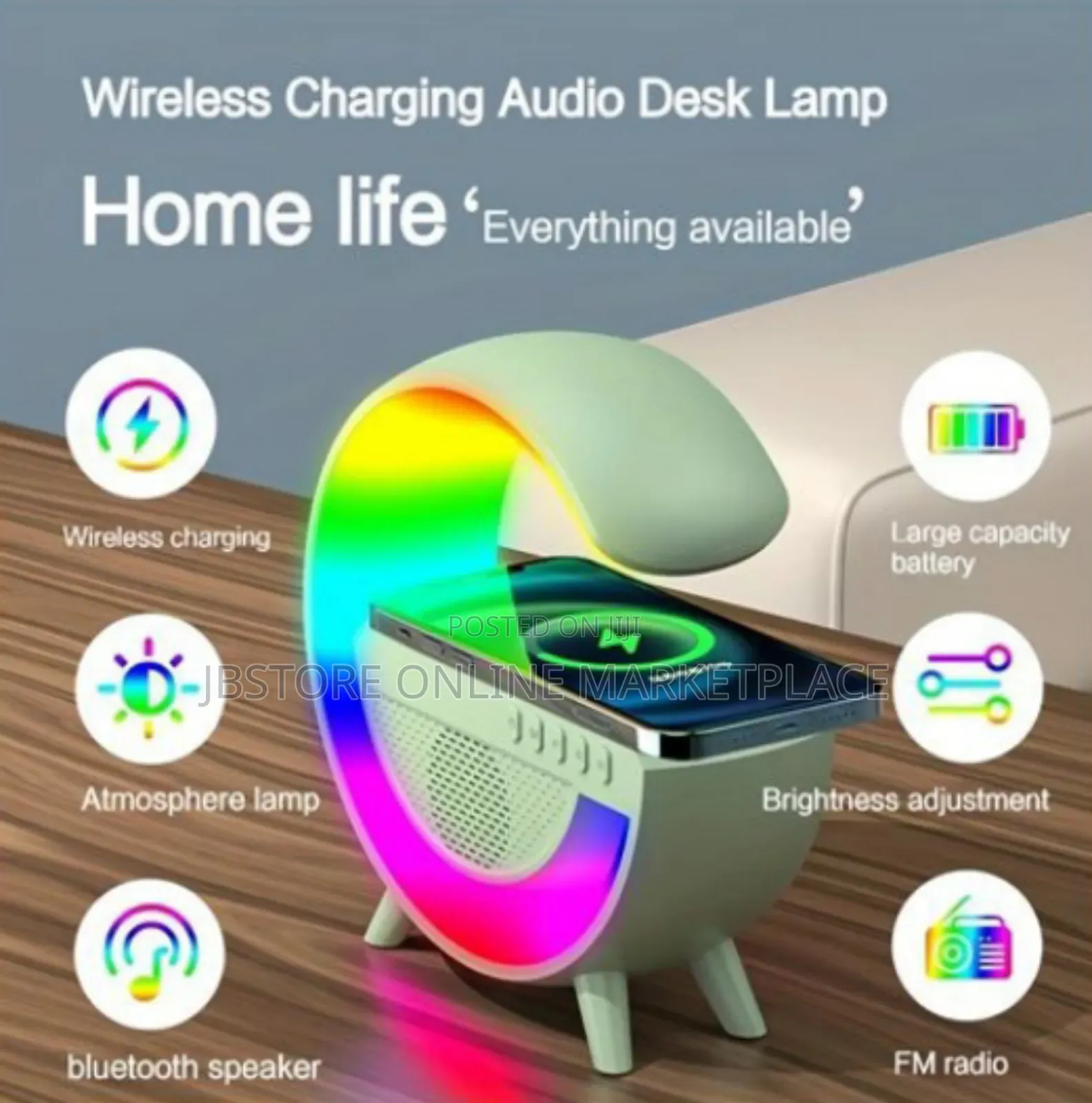Bt-2301 Bluetooth Led Wireless Charging Speaker,Multifunctional Device