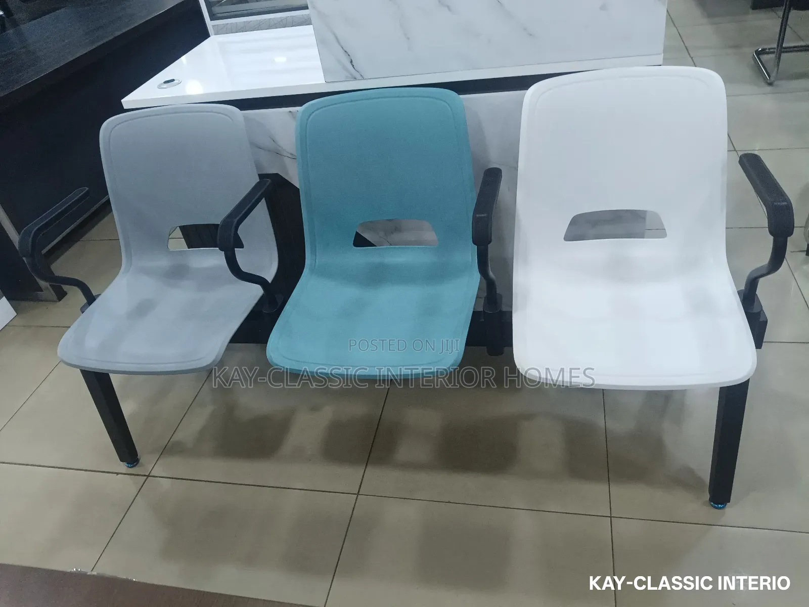 Waiting Chair Three Seaters With Armless Iron Lag
