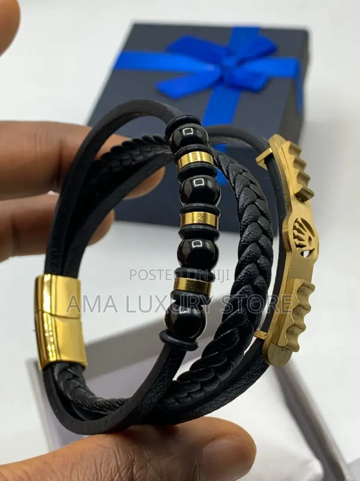 Louis Vuitton Genuine Leather Wrist Bracelets