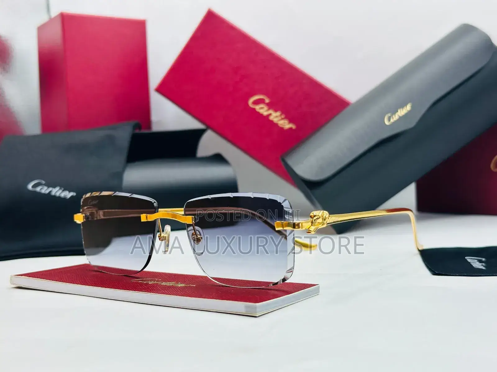 Cartier Luxury Rimless Designer Glasses