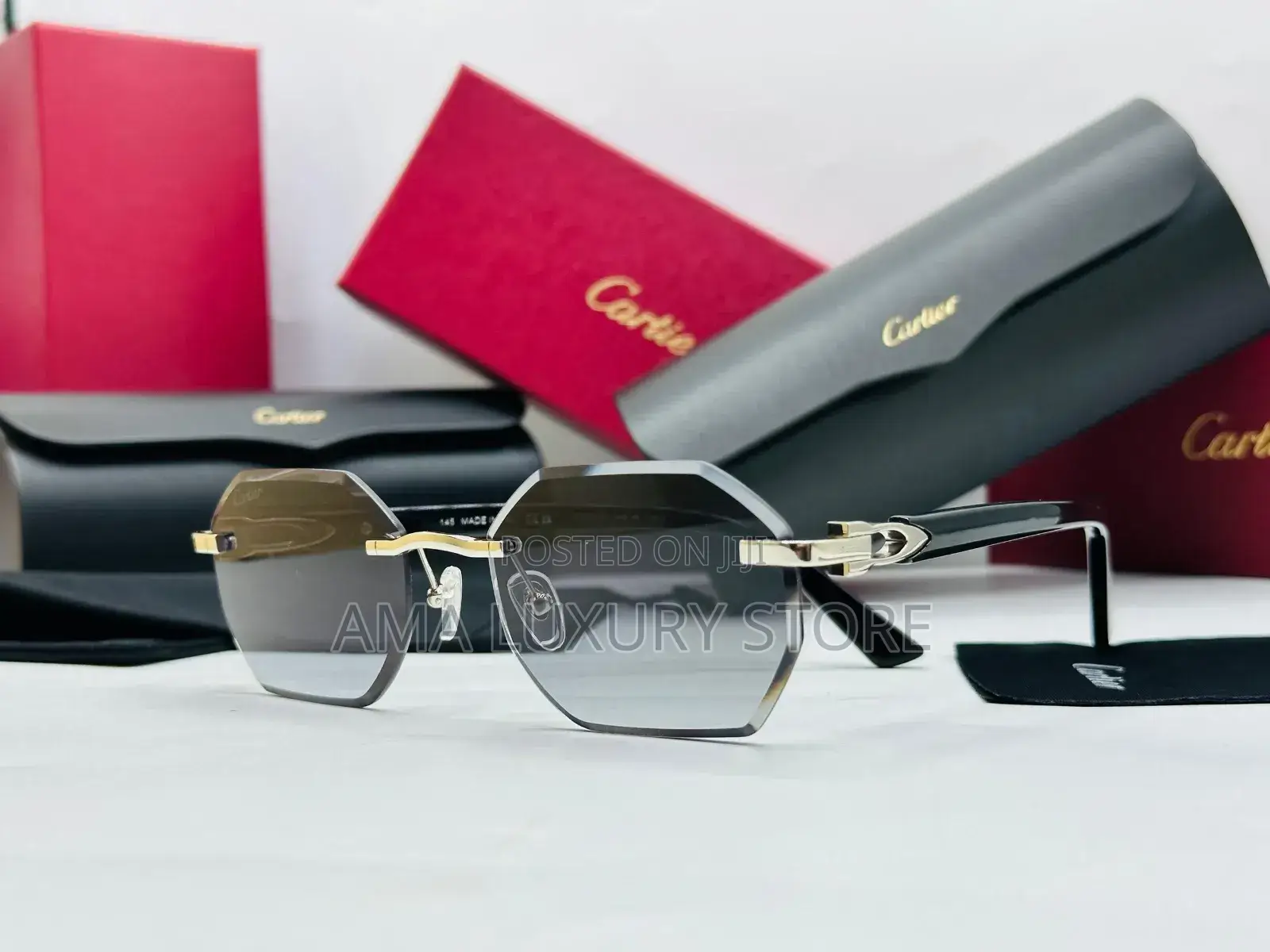 Cartier Luxury Rimless Designer Glasses