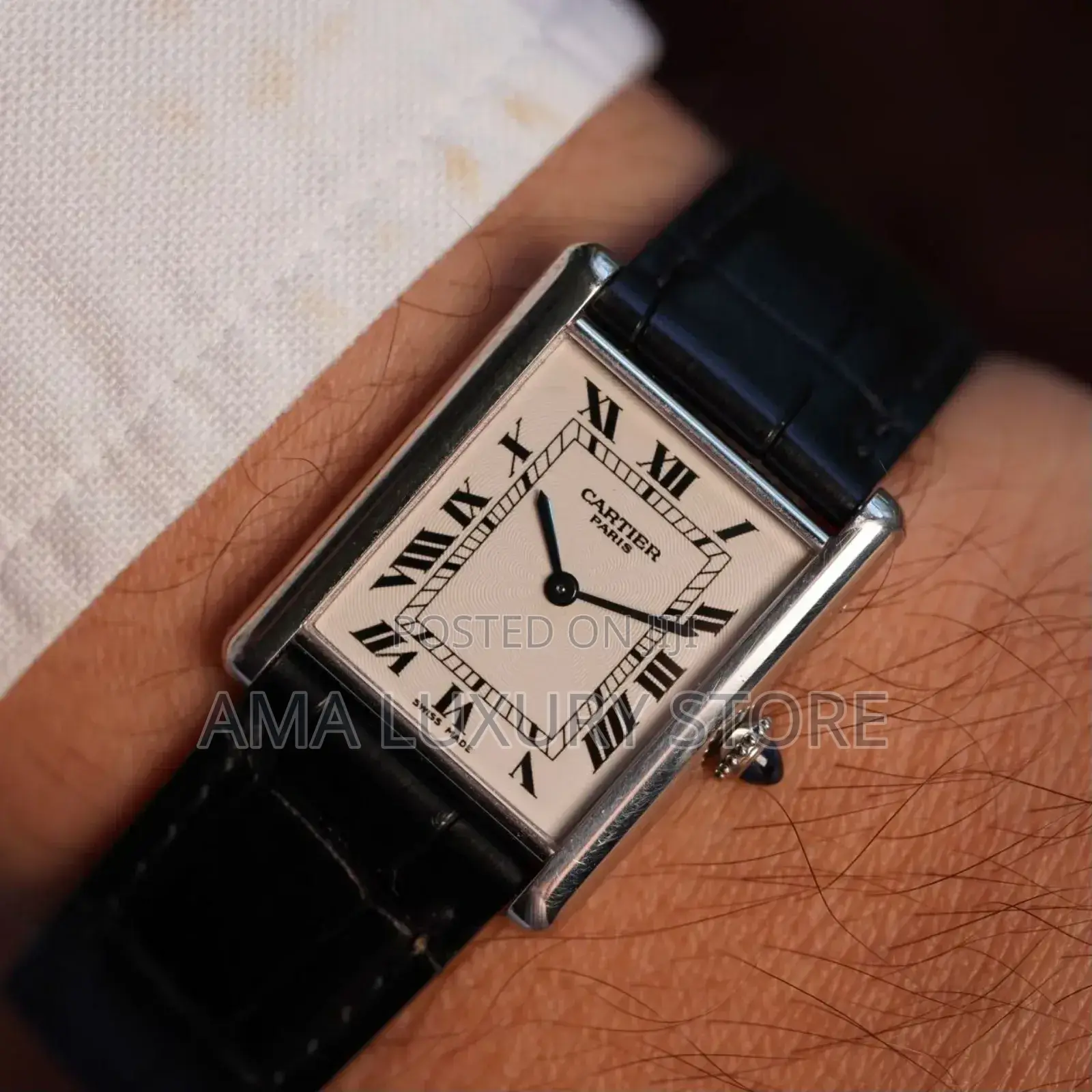 Cartier Genuine Leather Luxury Designer Men's Wristwatches