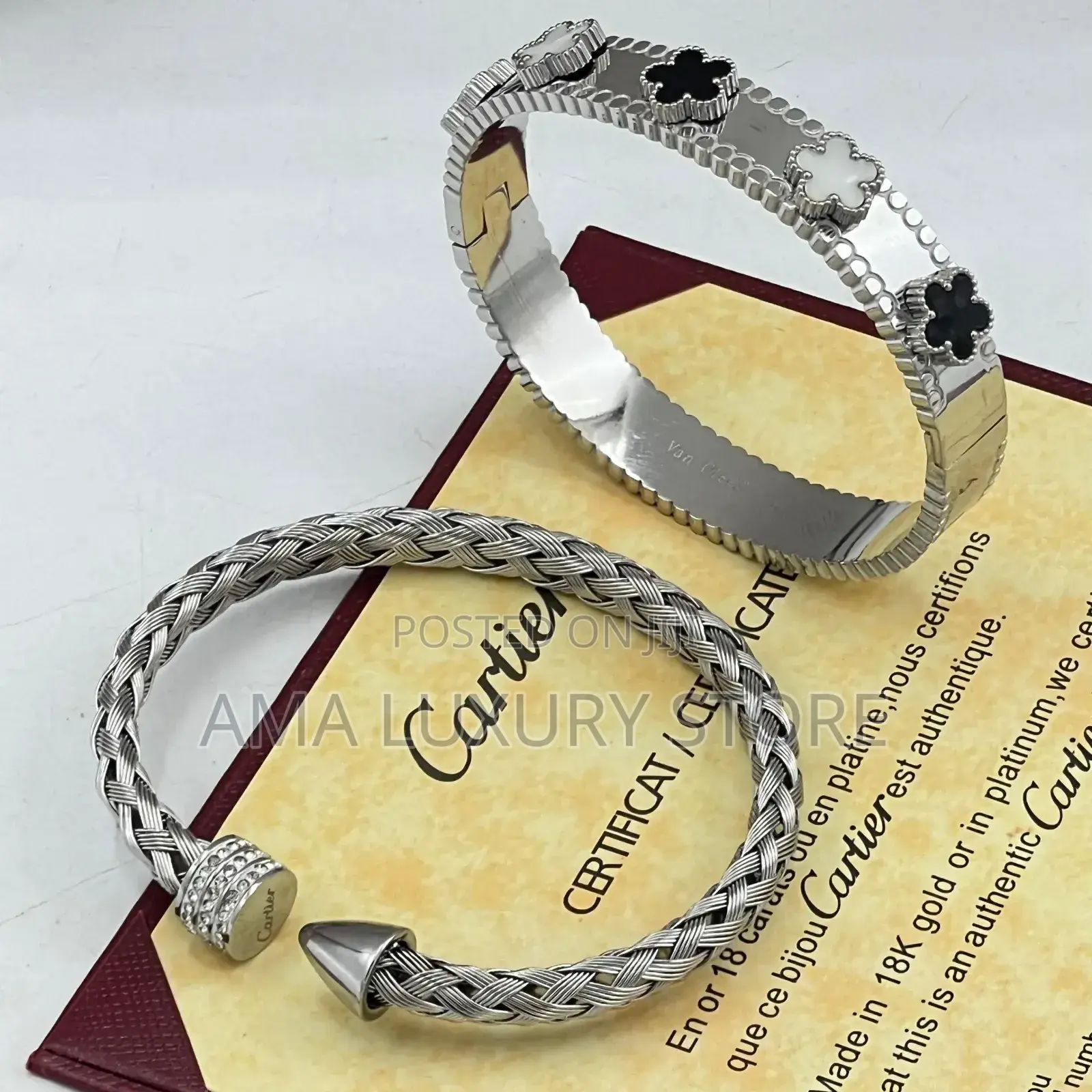 Cartier Luxury Stainless Steel Wrist Bracelets N40k Each