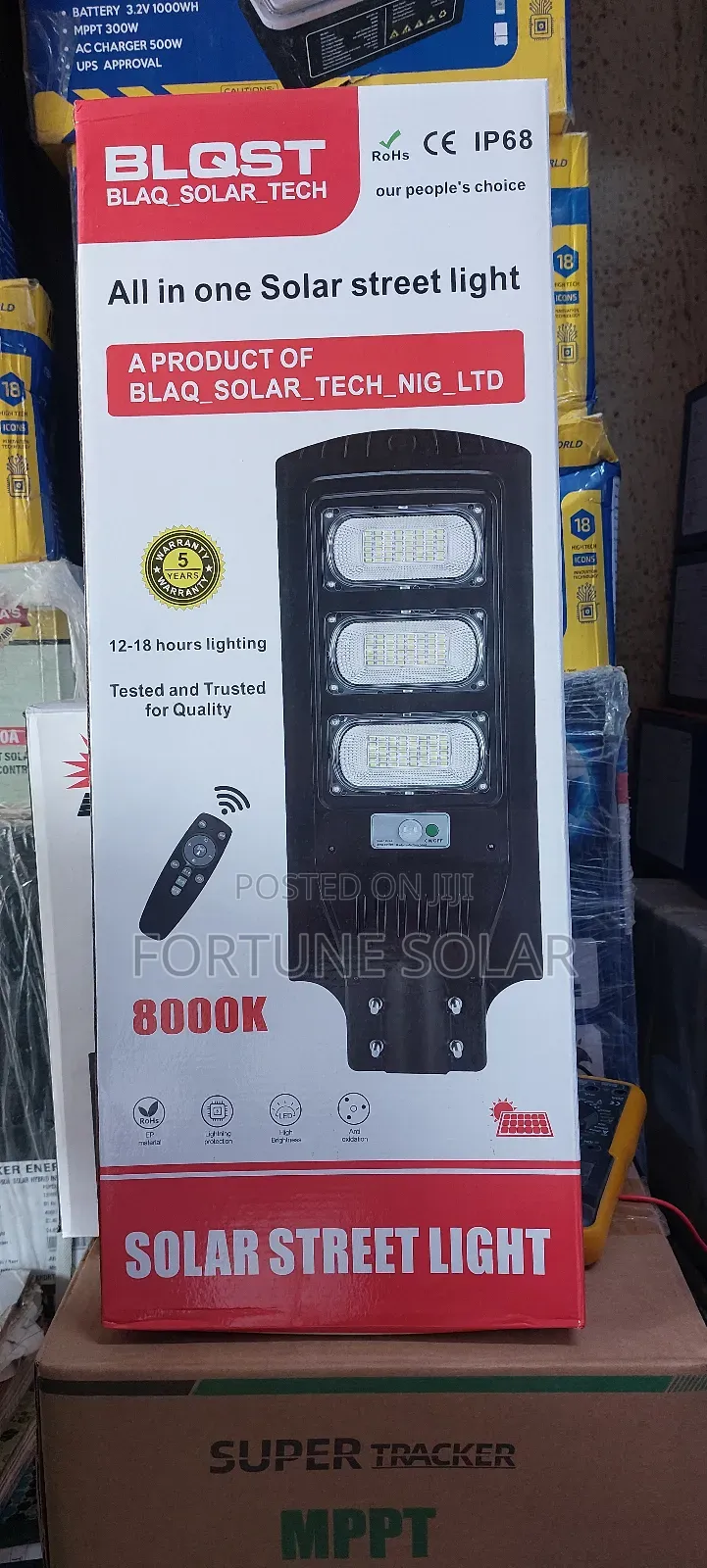 Solar Street Light 3 Eyes Lasting Up to 12 - 18 Hours