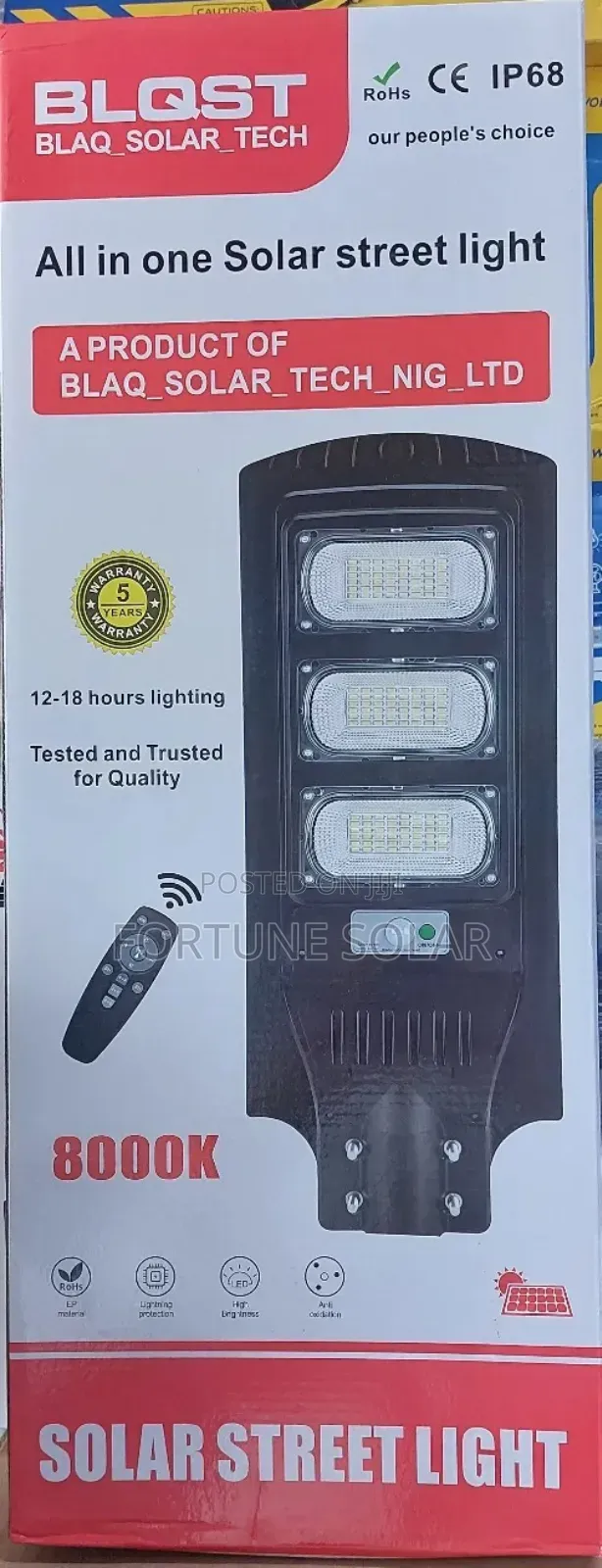 Solar Street Light 3 Eyes Lasting Up to 12 - 18 Hours