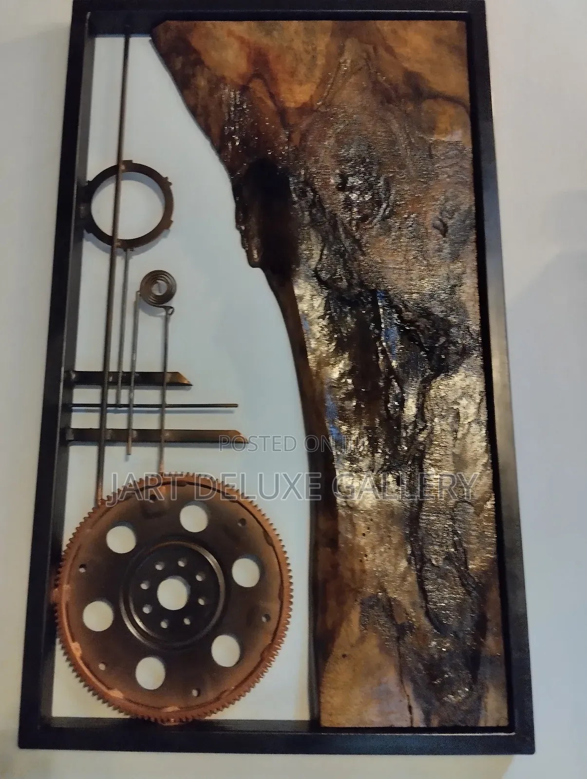 Rustic Wooden and Metal Artwork