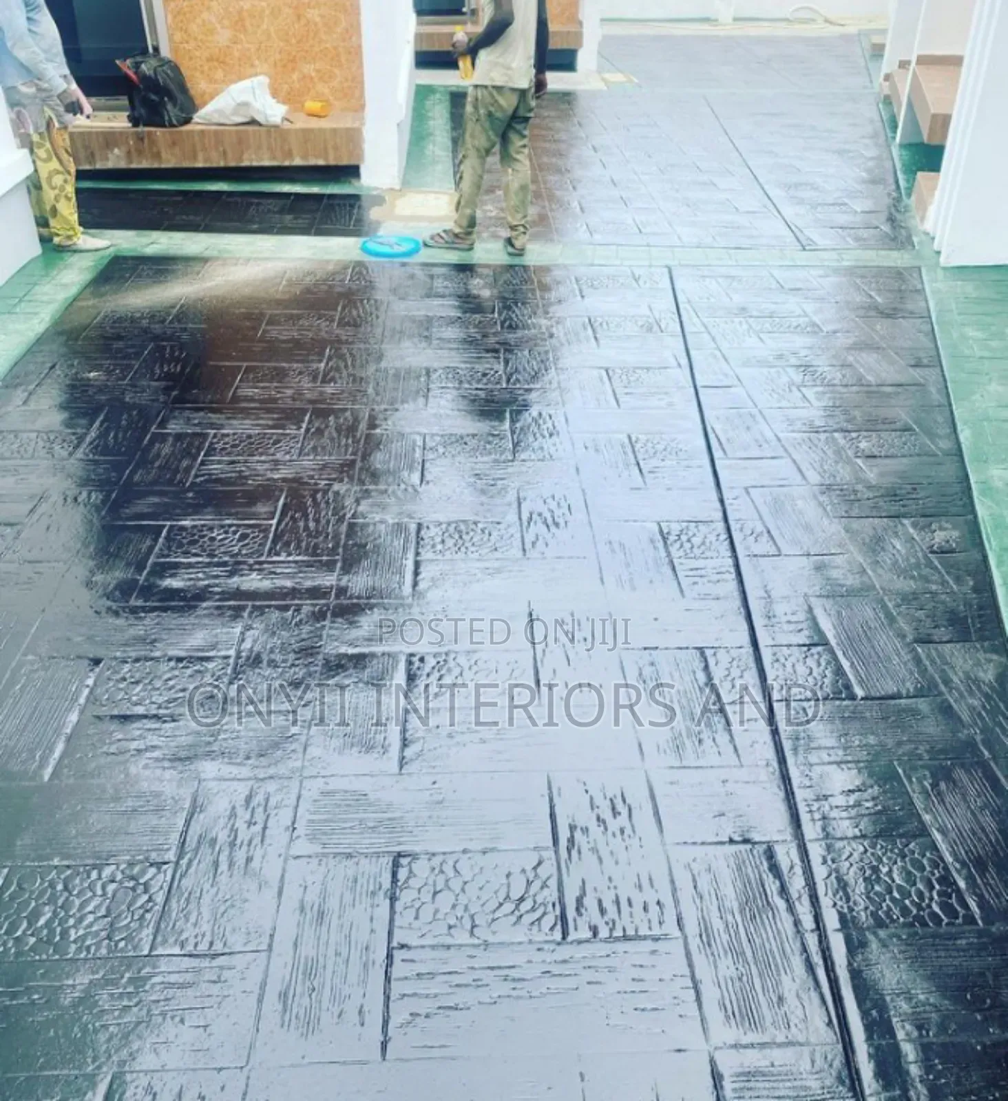 Polishing Of Old And New Interlocks And Stamp Floor