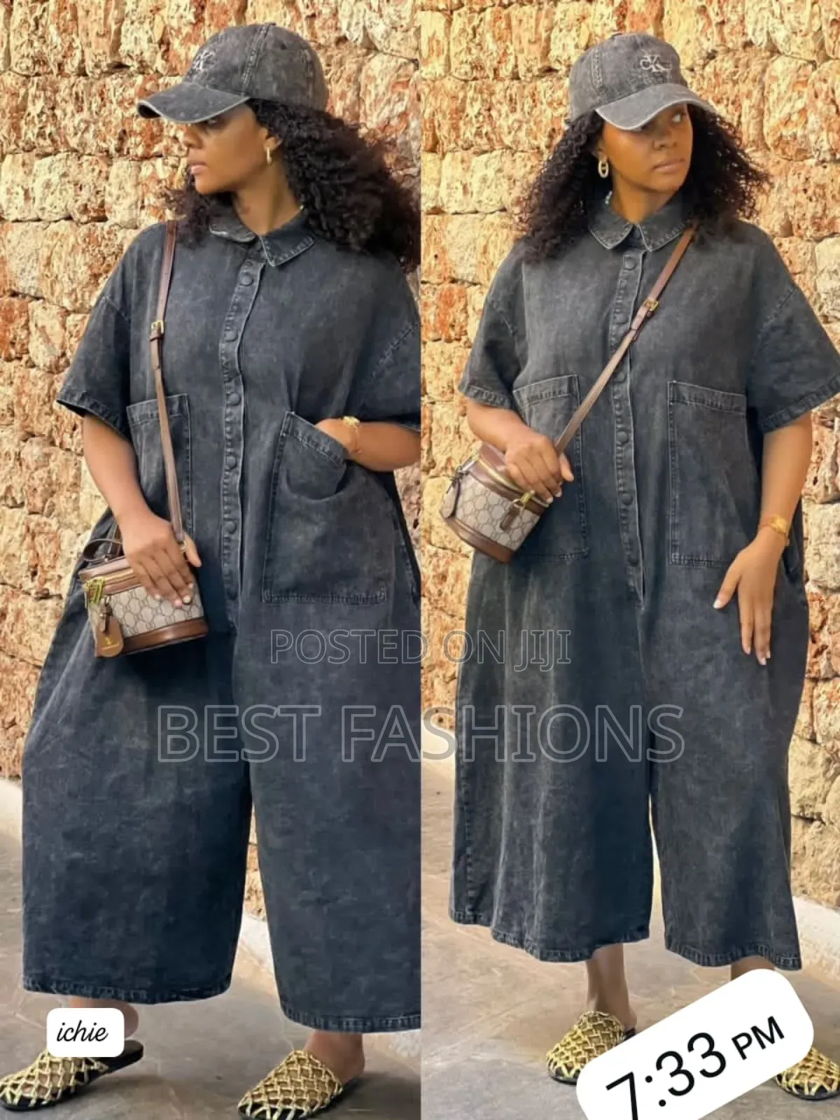 Ladies Denim Mid Cut Jumpsuit