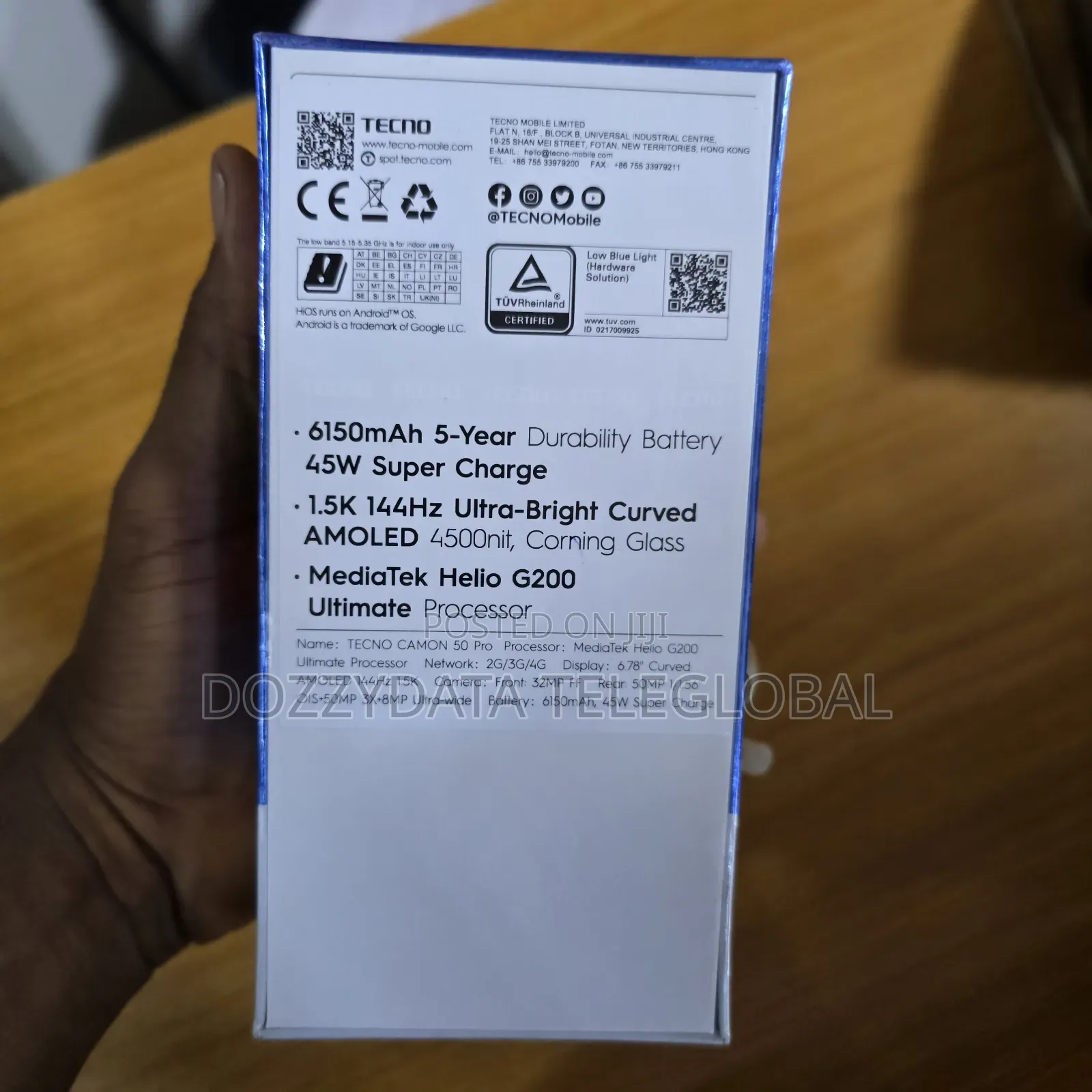 New Tecno Camon 50 Pro 256 GB Black