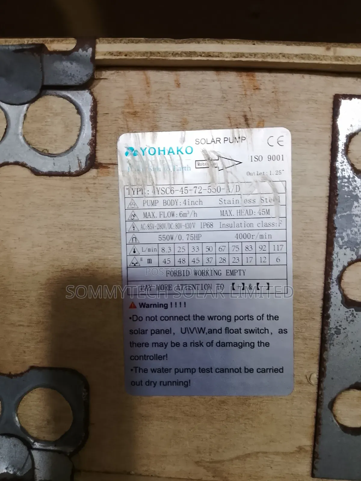 O.75hp Ac/Dc Yohako Solar Pump