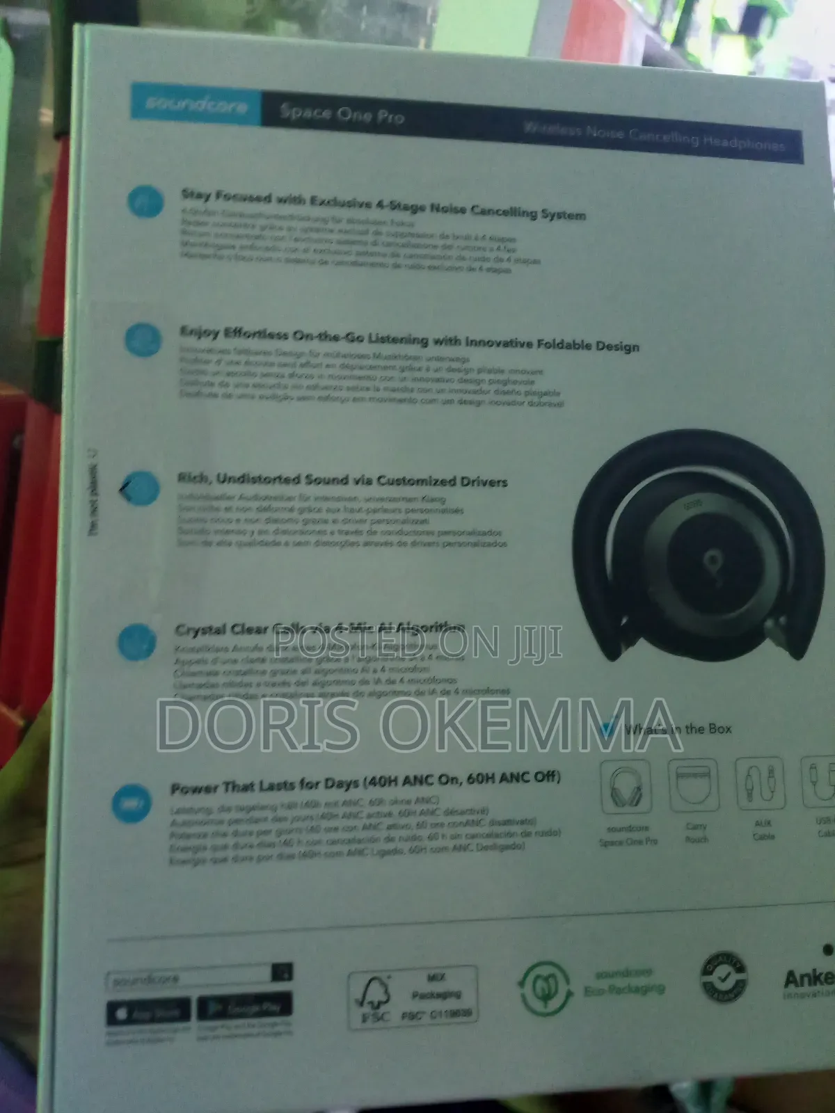 Soundcore Space One Pro by Anker – Adaptive Anc 3.0 Ldac Hi-Res Audio