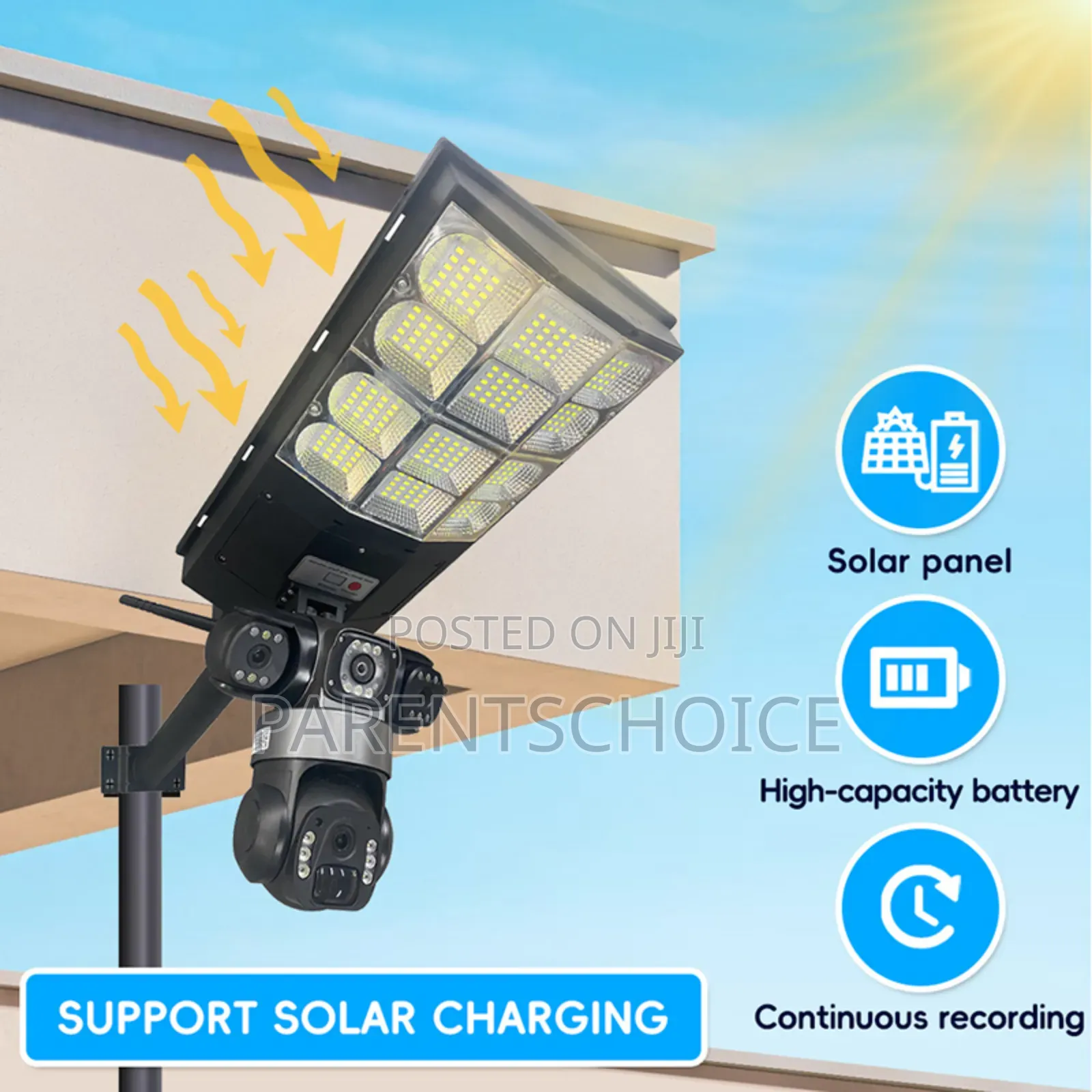 Hd Ai Solar Camera + Lighting 2 In 1 Solar Energy Human Detection