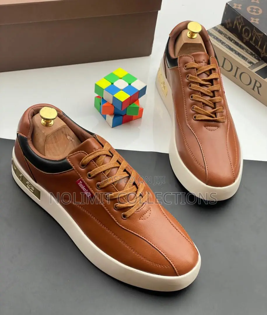 Leather Timberland Shoe With White Sole