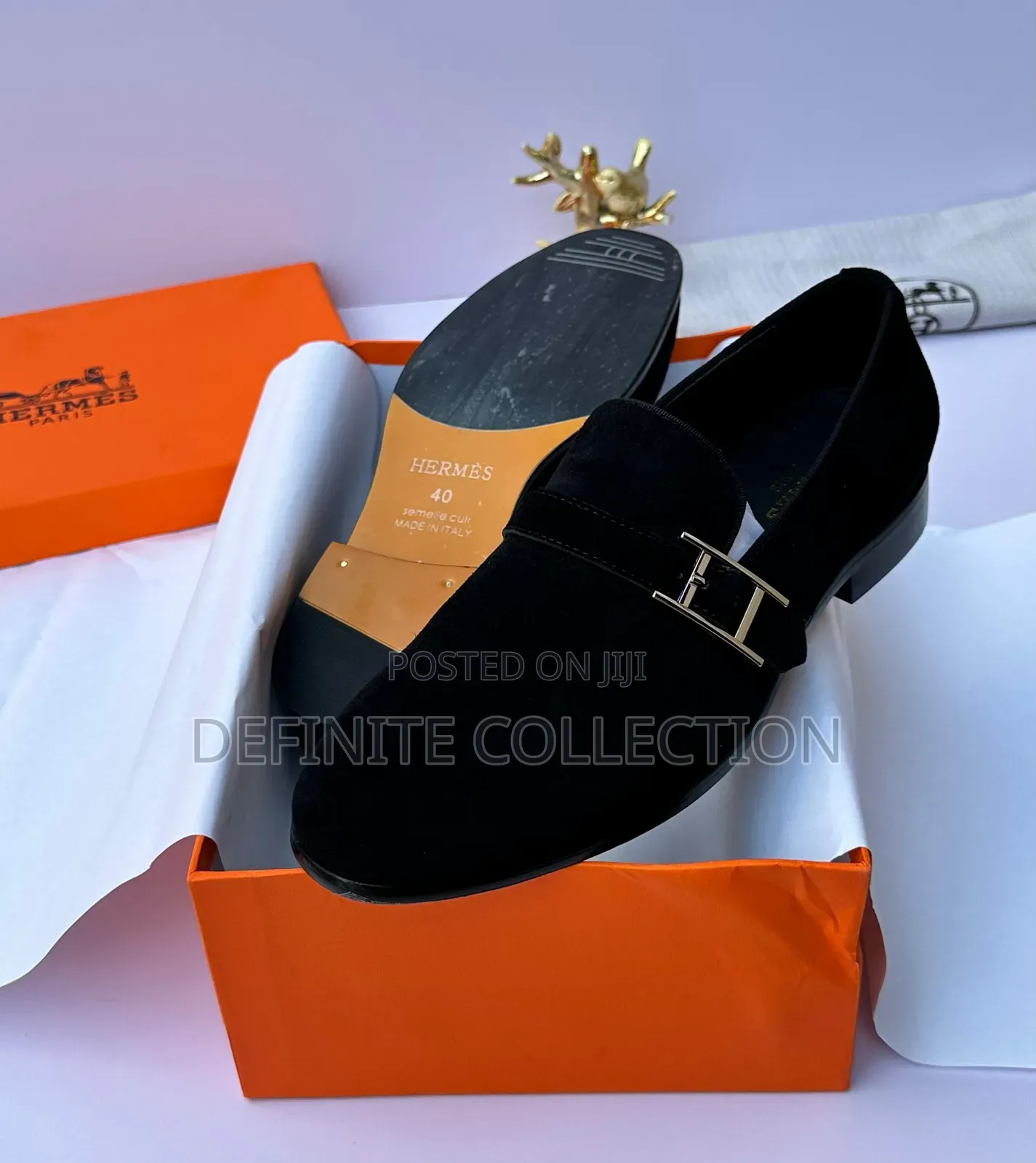 Hermes Suede Loafers Shoe