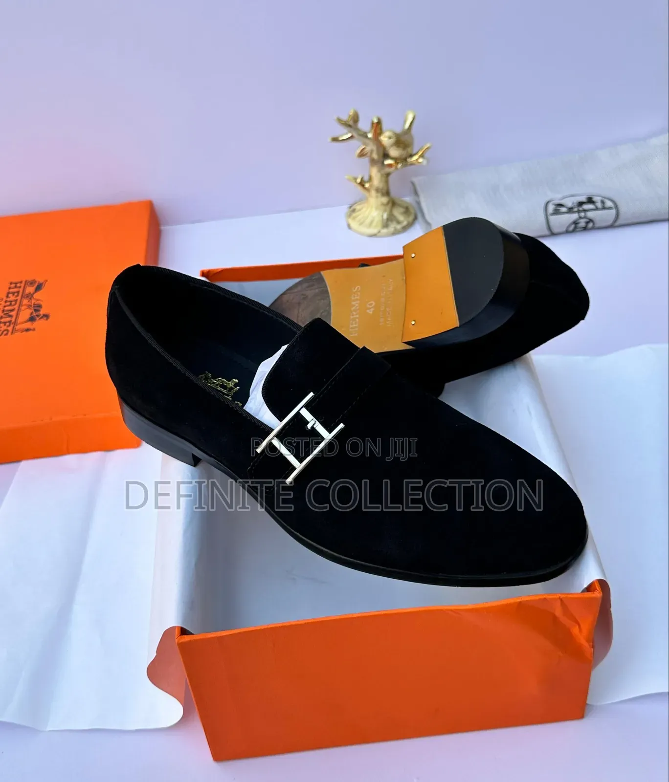 Hermes Suede Loafers Shoe
