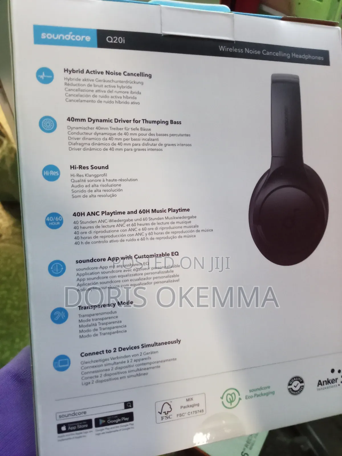 Soundcore Q20i Hybrid Active Noise Cancelling 60h Hi-Res Audio