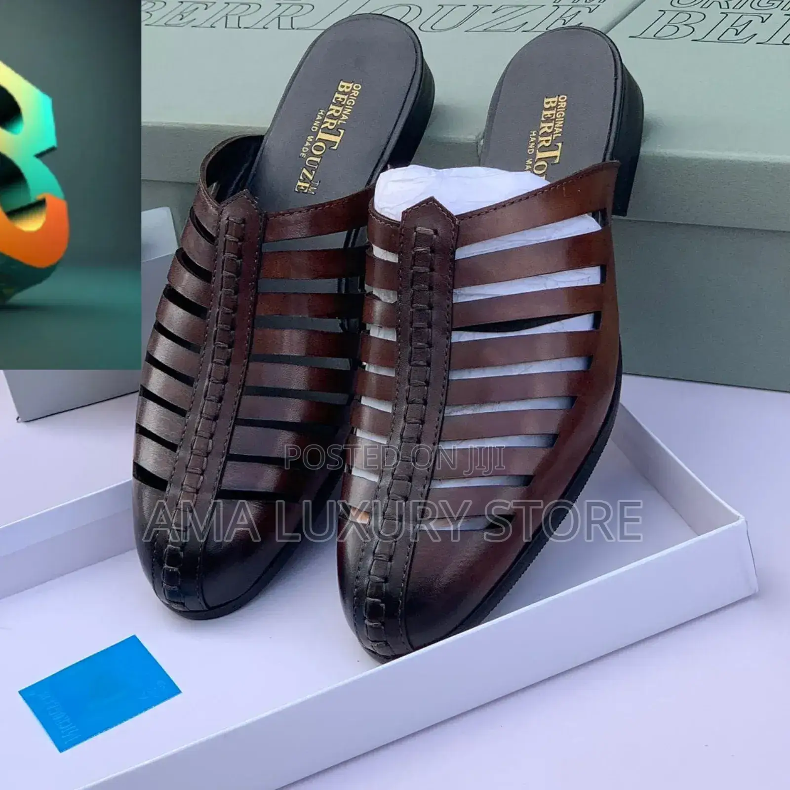 Berrtouze Genuine Leather Luxury Men's Half Shoes