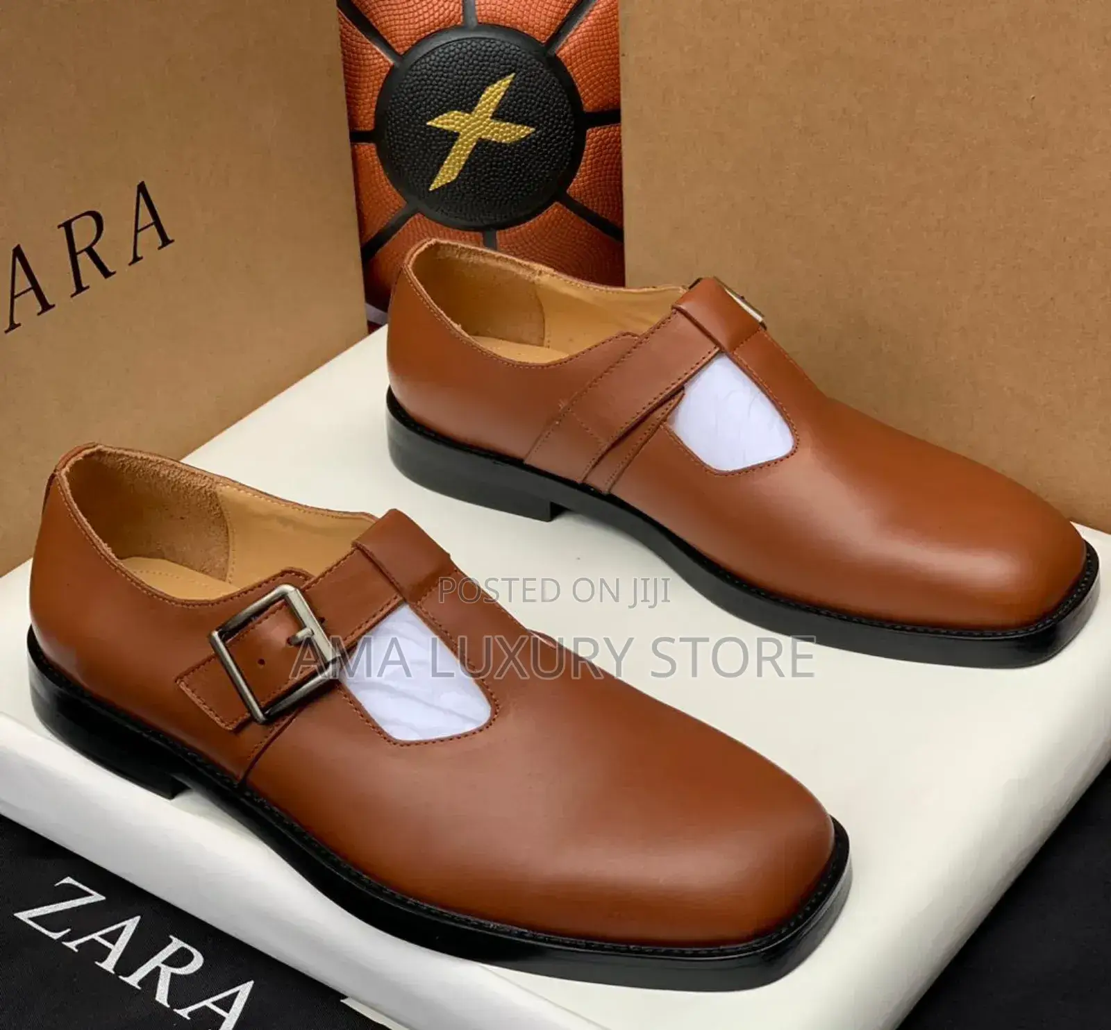 Zara Genuine Leather Luxury Designer Men's Shoe Sandals