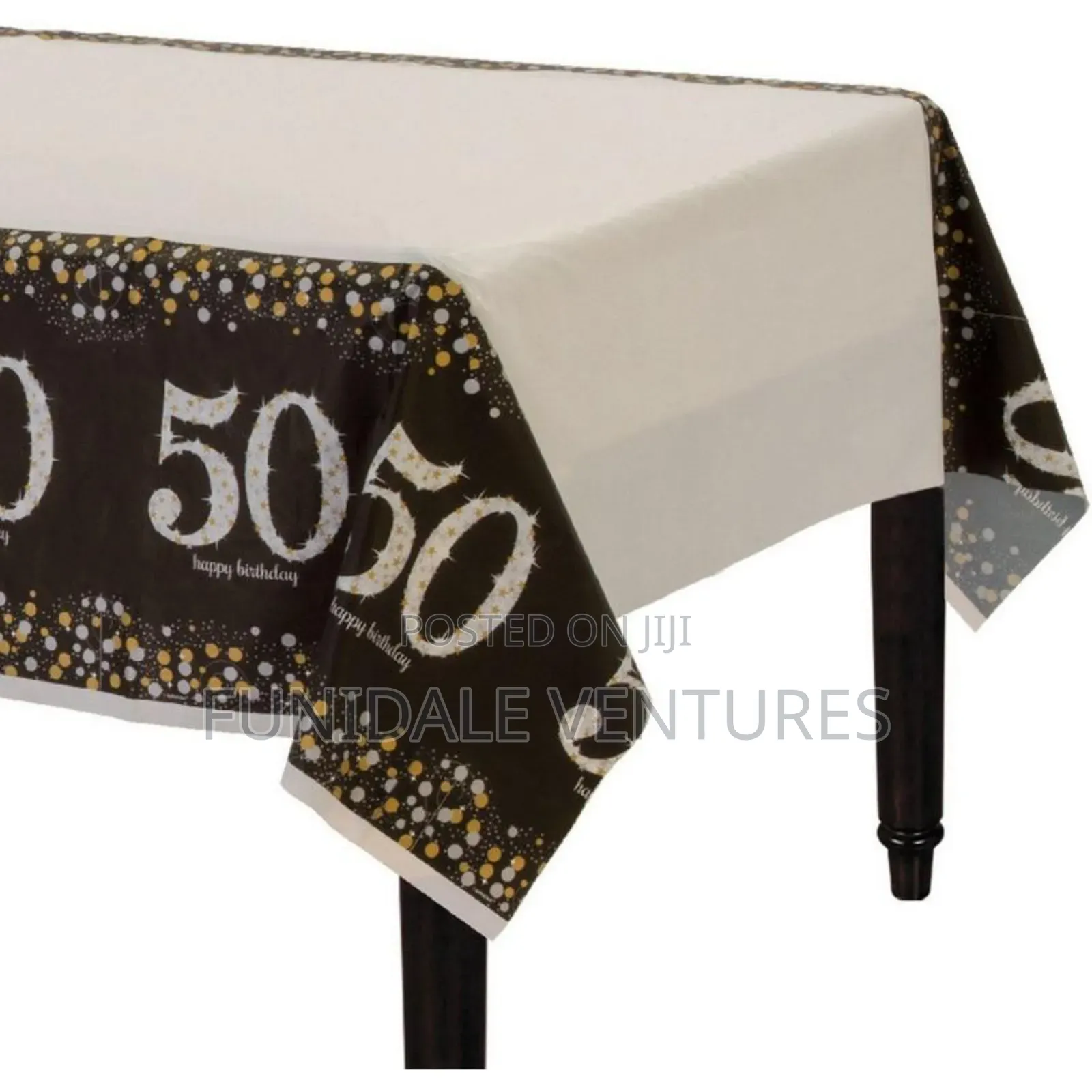 3 Pack Plastic 50th Anniversary Table Cover