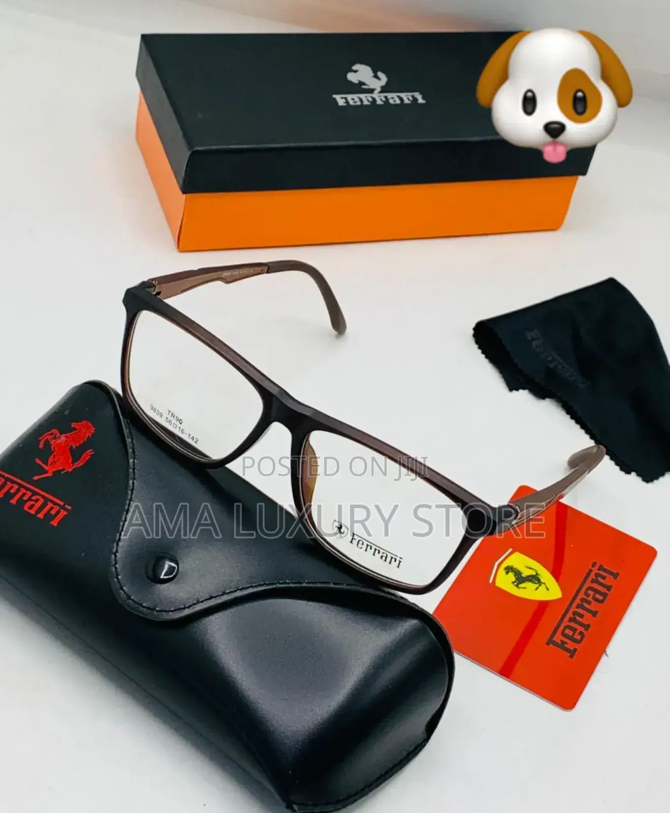 Ferrari Luxury Transparent Clear Lense Designer Glasses