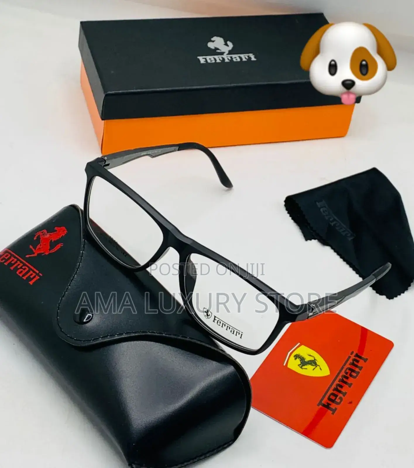 Ferrari Luxury Transparent Clear Lense Designer Glasses