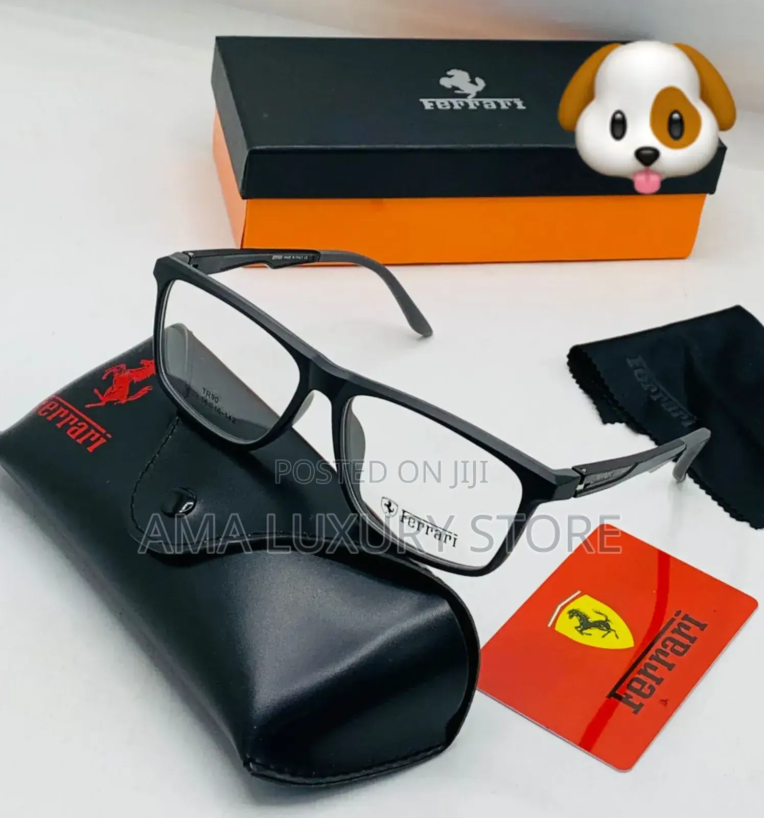 Ferrari Luxury Transparent Clear Lense Designer Glasses
