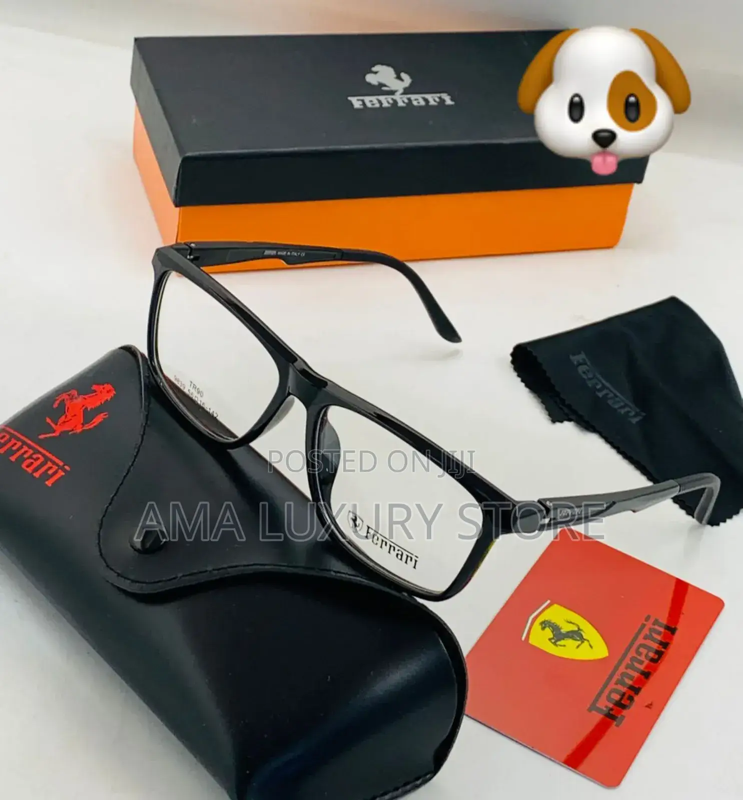 Ferrari Luxury Transparent Clear Lense Designer Glasses