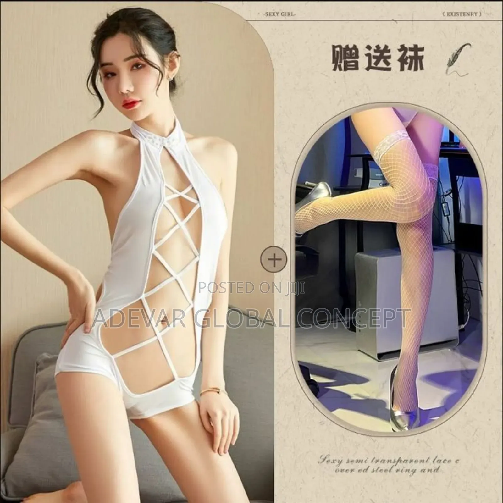 Besexy Hot Sexy Pajamas Lingerie Bodysuit Underwear for Women
