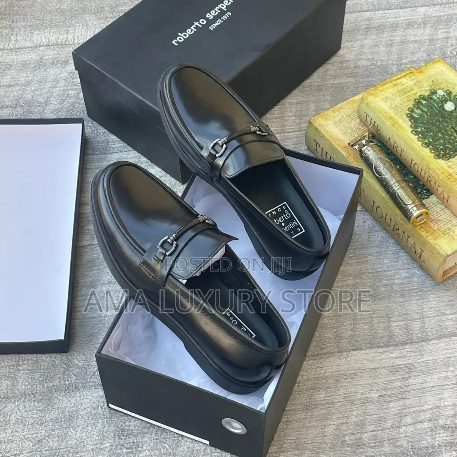 Roberto Serpentini Genuine Leather Luxury Designer Men Corporate Shoe