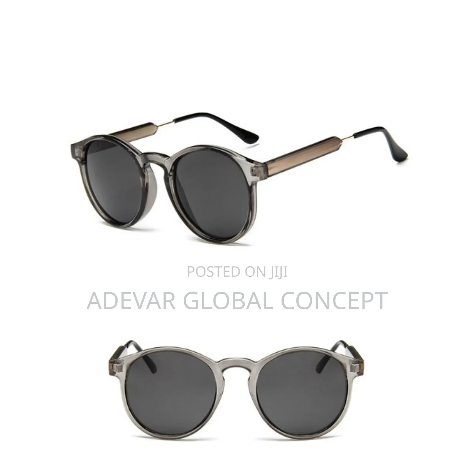 Brown Grey Designer Luxury Fashion Unisex Sunglasses + Free Case