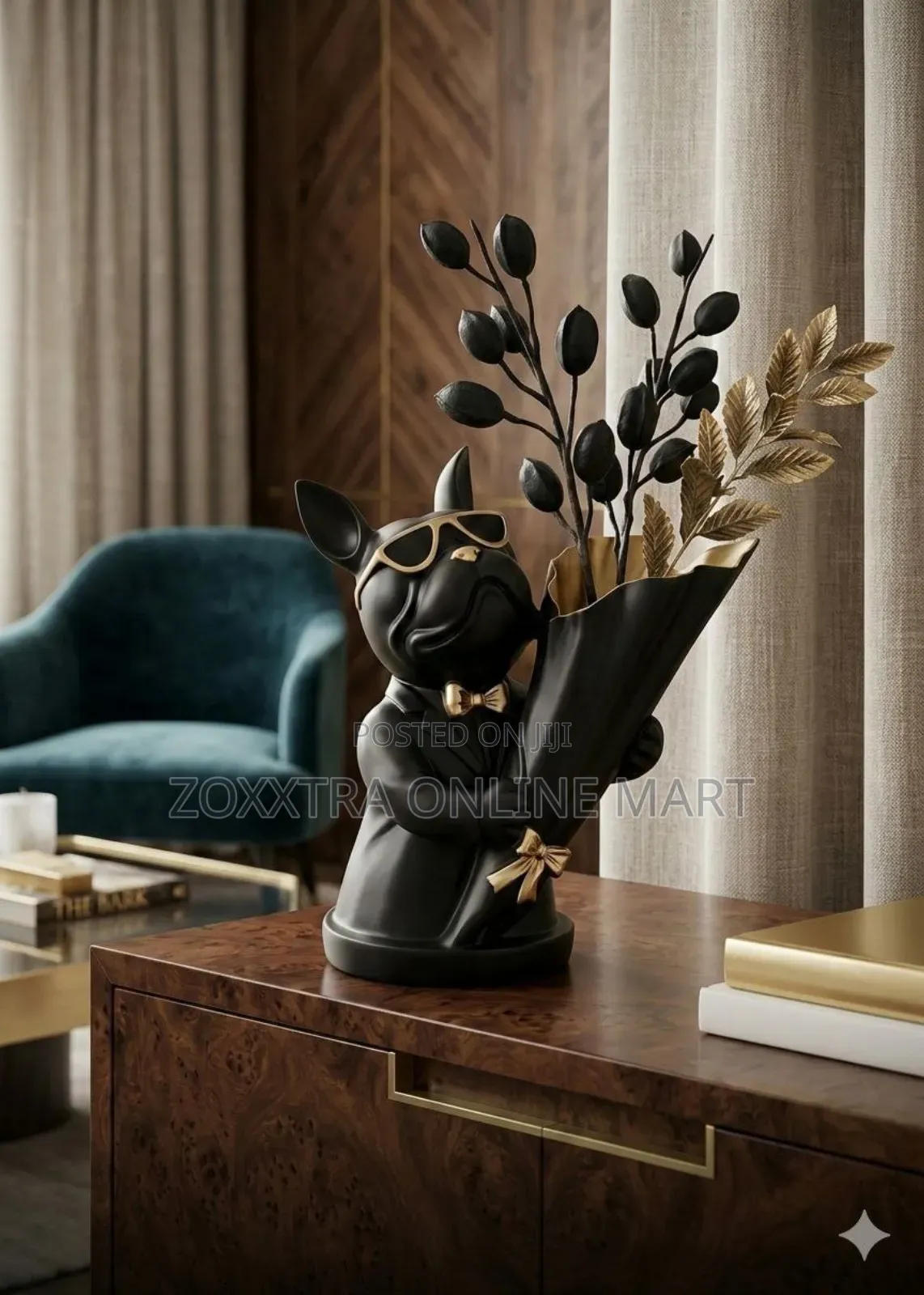 Gentleman Frenchie Vase Figurine Decor