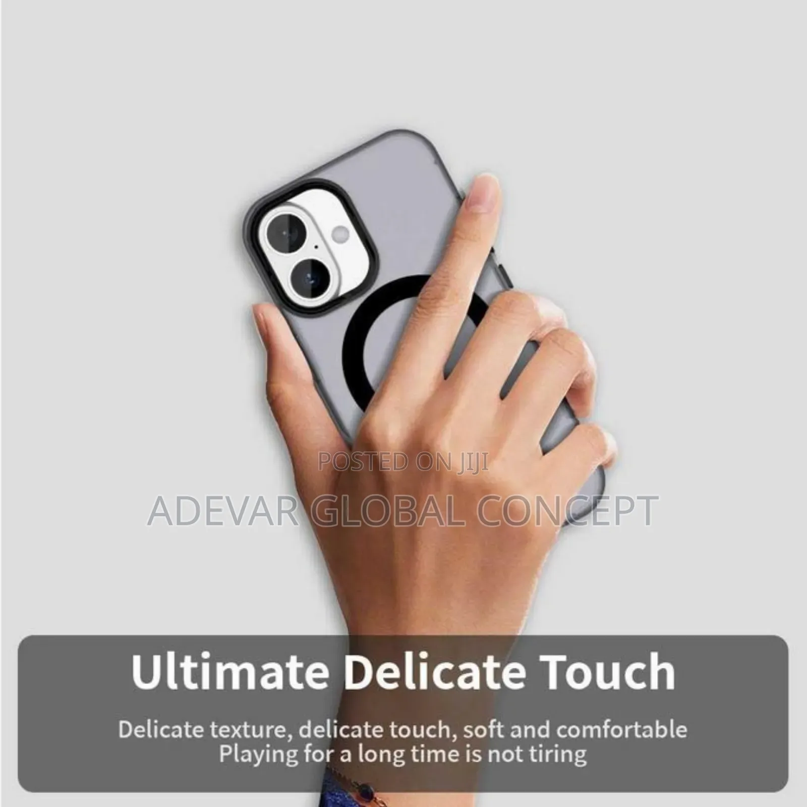 iPhone 17 Candy Magsafe Pc Hybrid Tpu Phone Case Pouch (Black)