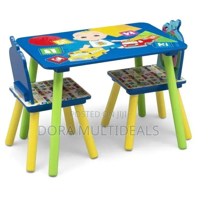 Cocomelon Toddler Table and 2 Chairs With Play Toy Organizer