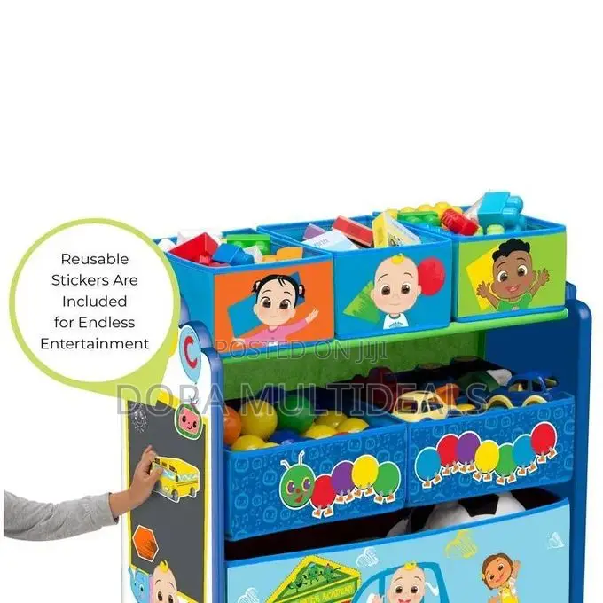 Cocomelon Toddler Table and 2 Chairs With Play Toy Organizer