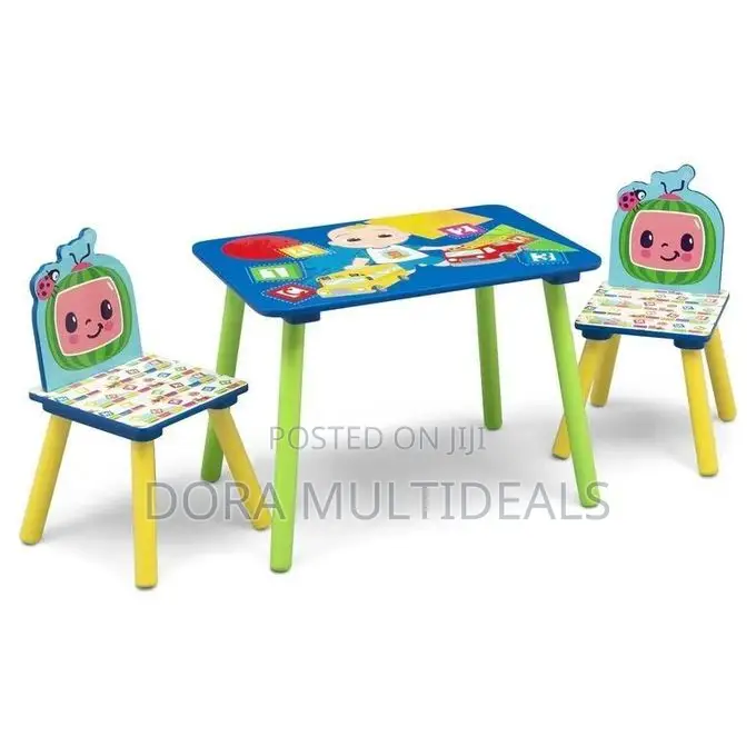 Cocomelon Toddler Table and 2 Chairs With Play Toy Organizer