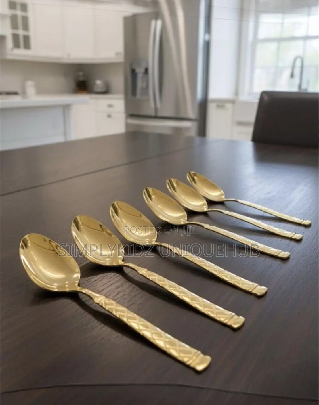 Gold Stainless Steel Spoon - 6pcs Spoon Only